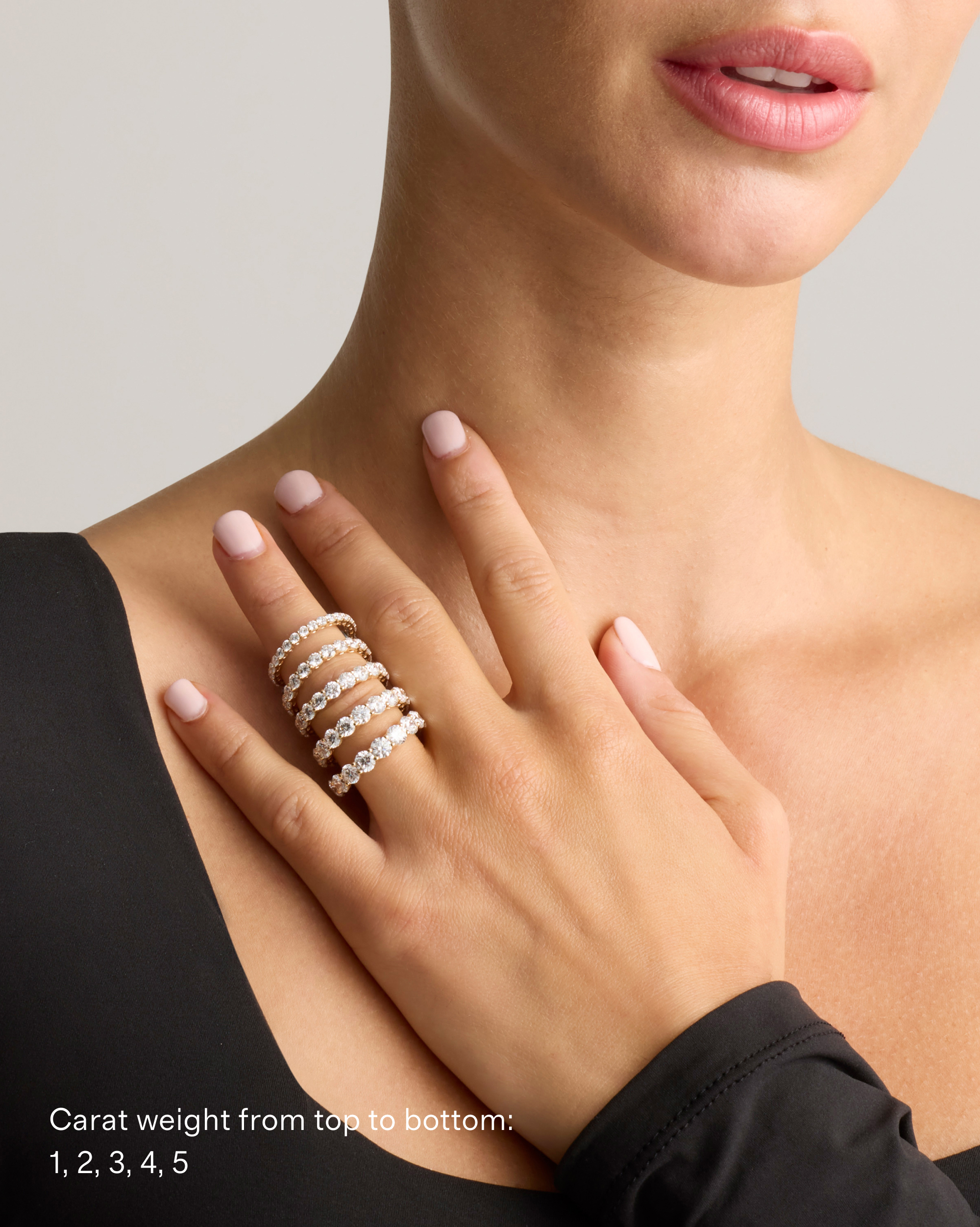 14k-Gold-Lab-Grown-Diamond-Round-Eternity Band-Group-0032 Edited gold