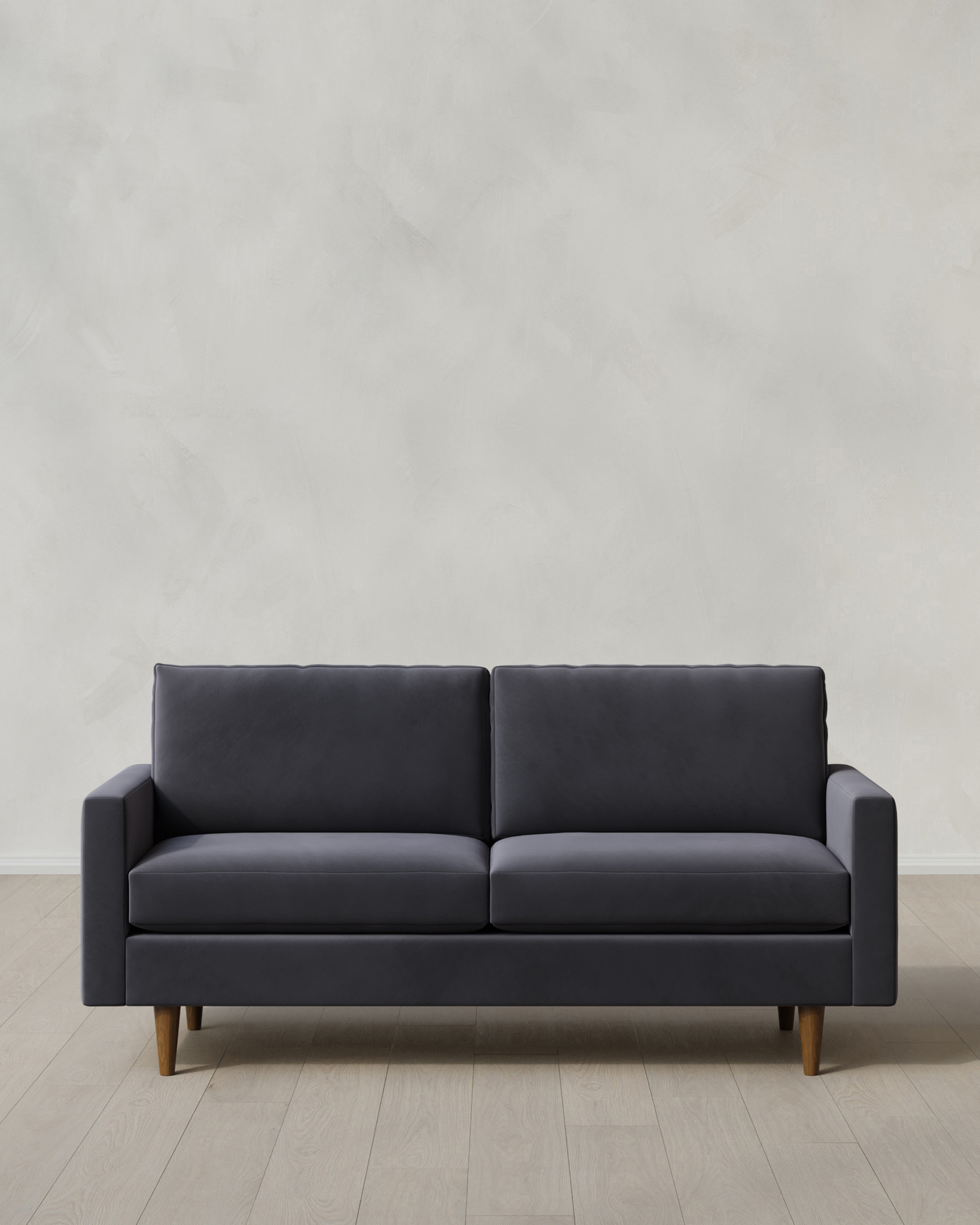 Gunmetal Atlas Midcentury Sofa in Performance Velvet