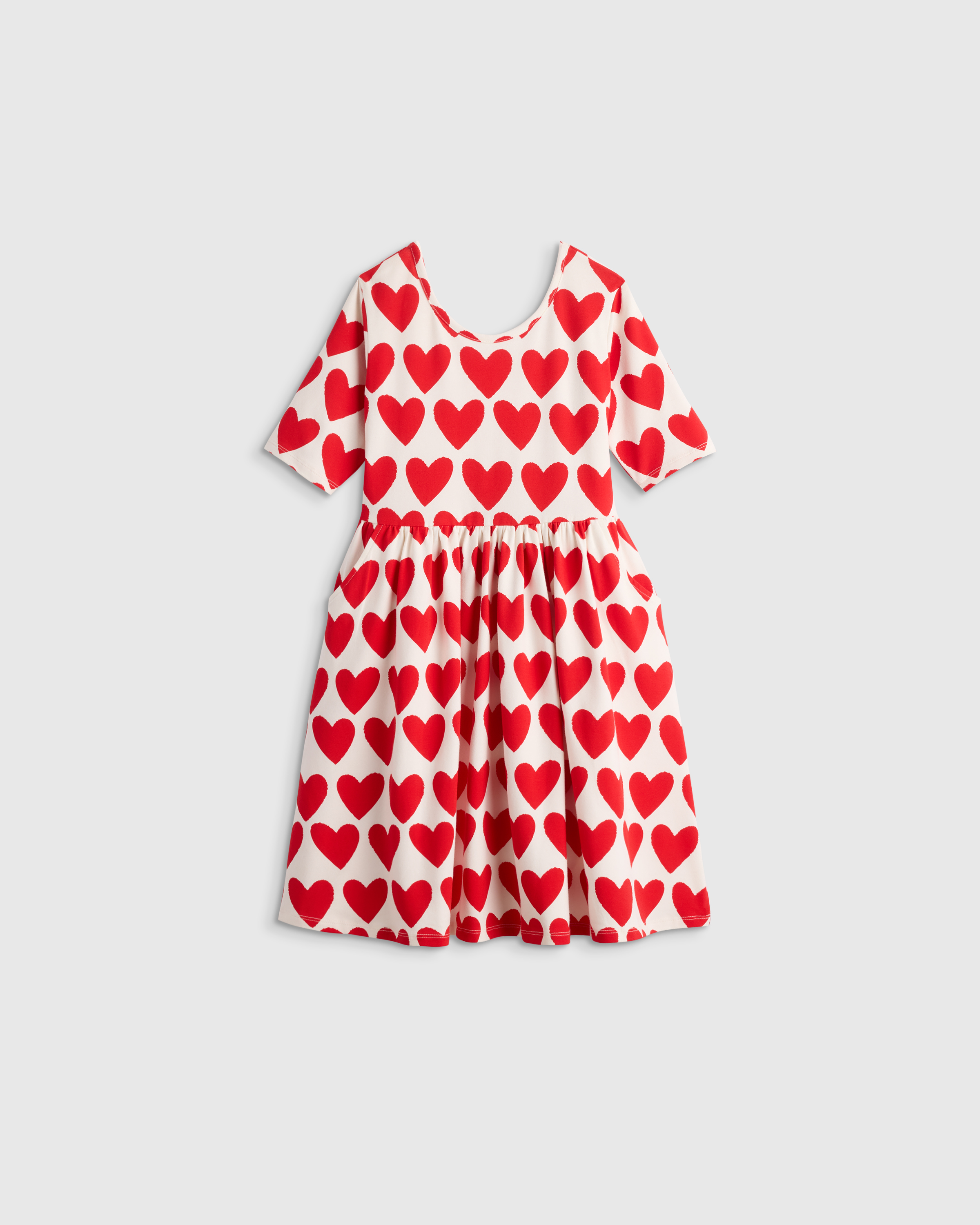 Red Hearts Organic Cotton Skater Dress 