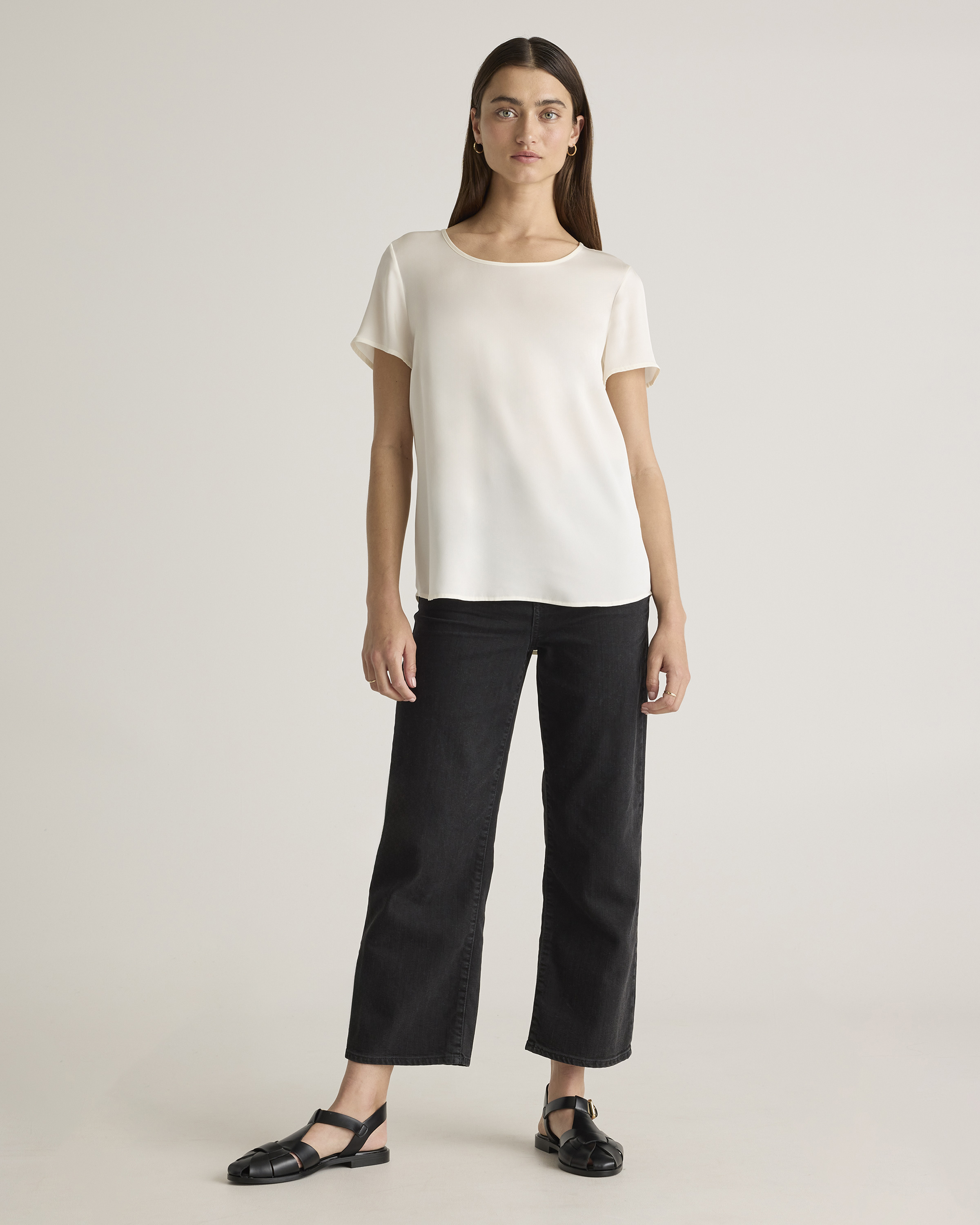 Washable Stretch Silk Tee