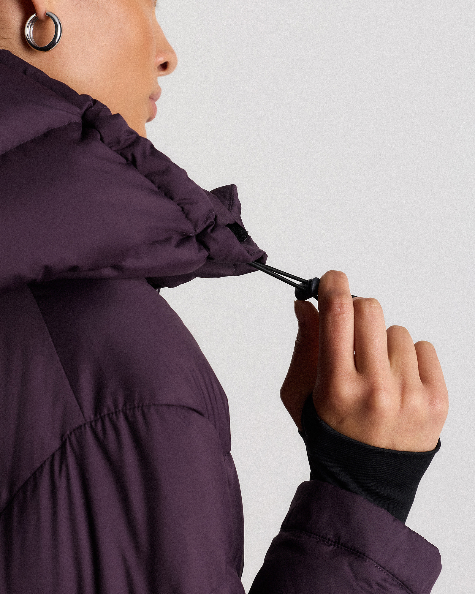 615】 add ダウン deep purple The North Face Korea M