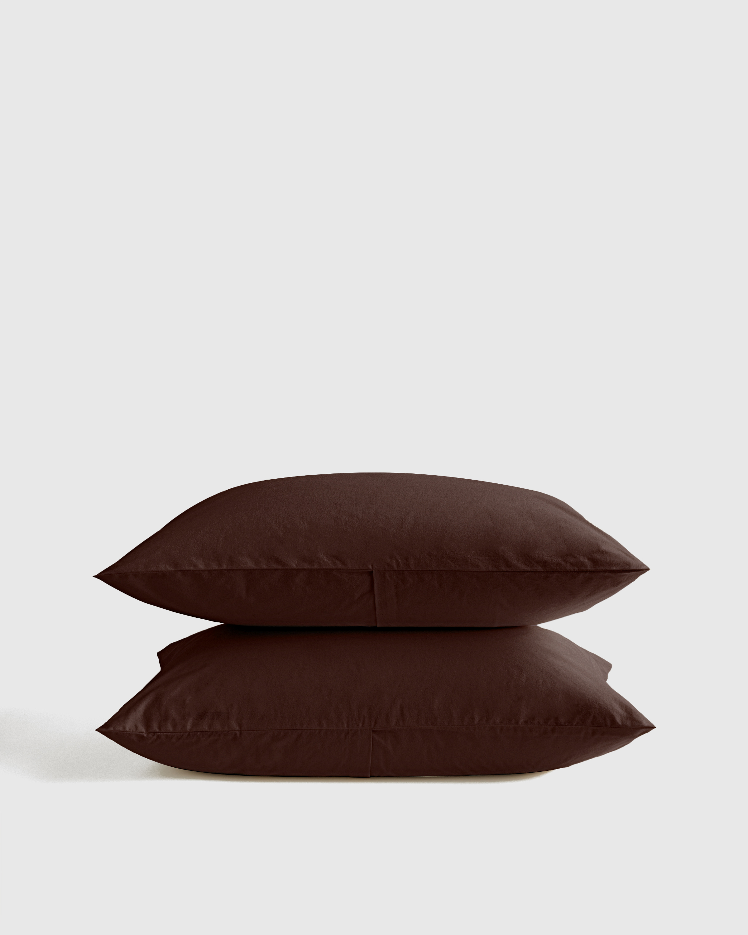 Espresso Organic Brushed Cotton Sham Set