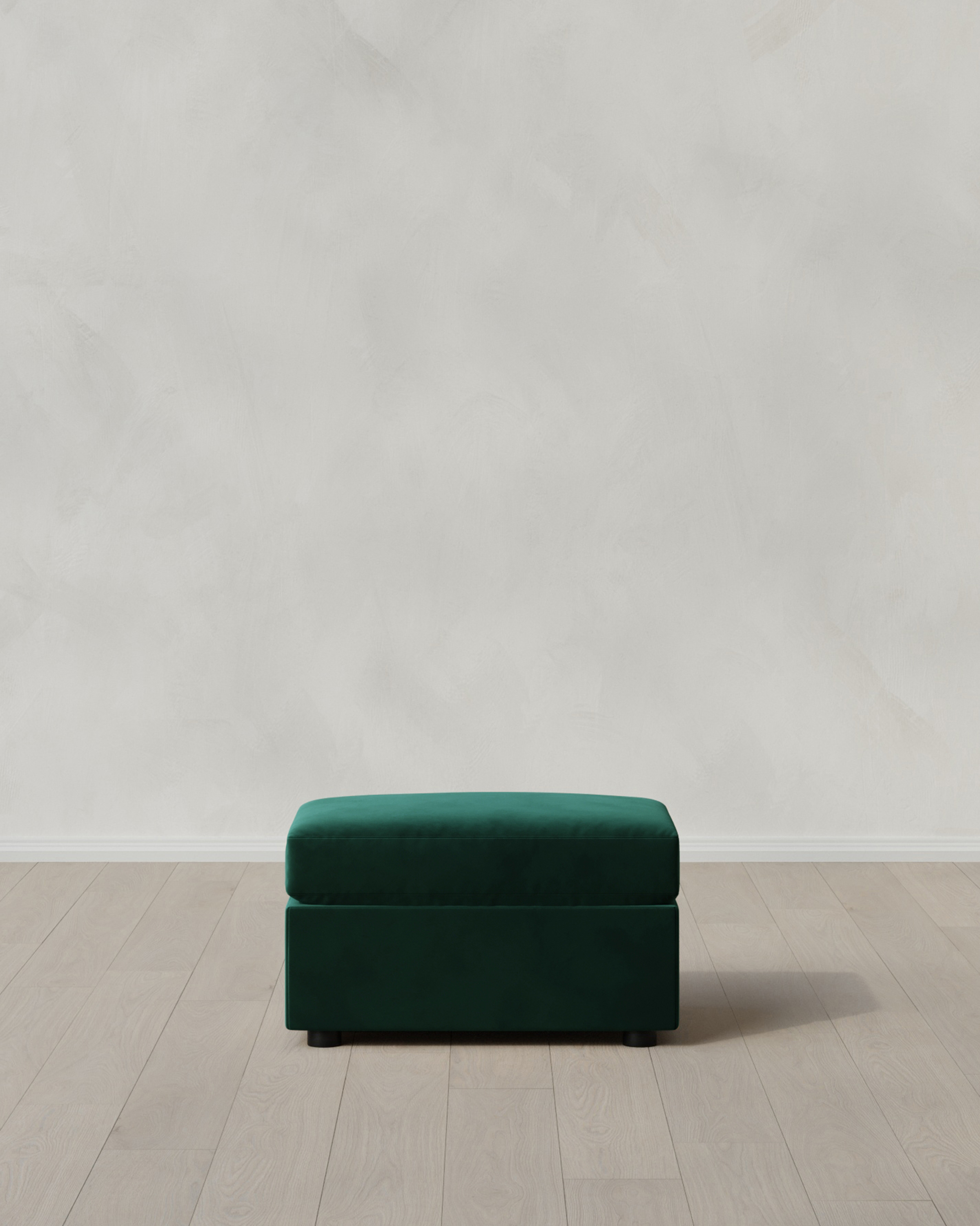 Spruce Brennan Ottoman in Performance Velvet