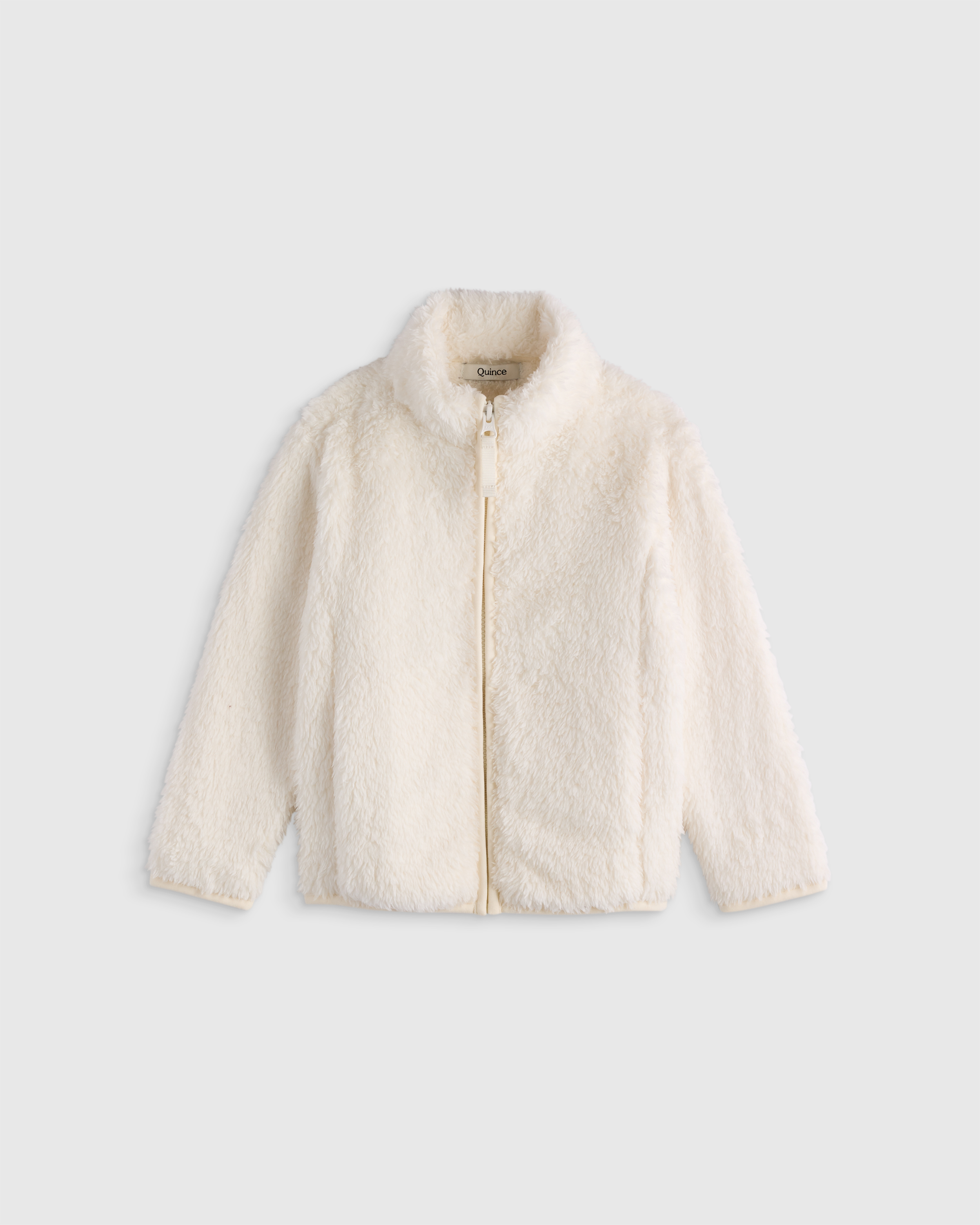 Ivory Recycled Sherpa Fleece Jacket 