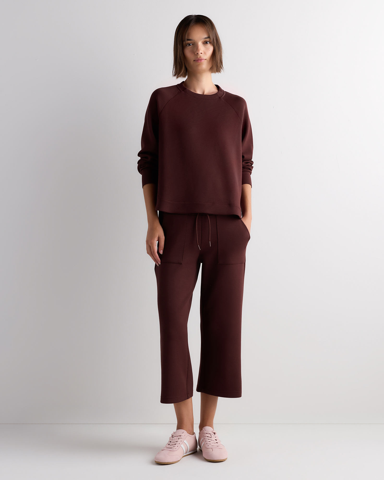 Rich Mahogany Brown CloudComfort Crewneck Sweatshirt