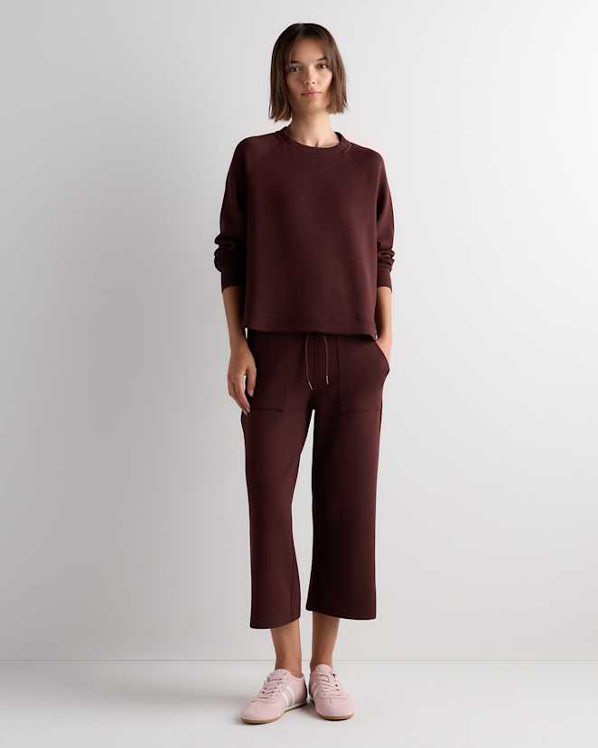 Rich Mahogany Brown CloudComfort Crewneck Sweatshirt