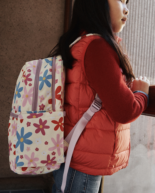 Daisies Recycled Double Pocket Backpack