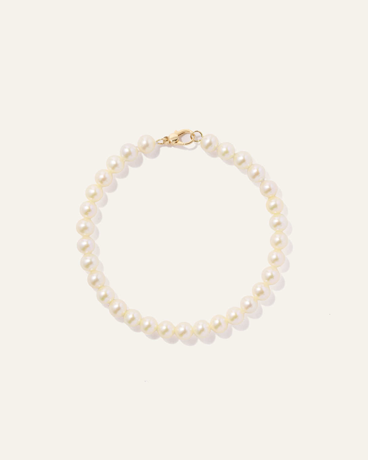 14k Gold Freshwater Cultured Pearl Bracelet in Yellow Gold