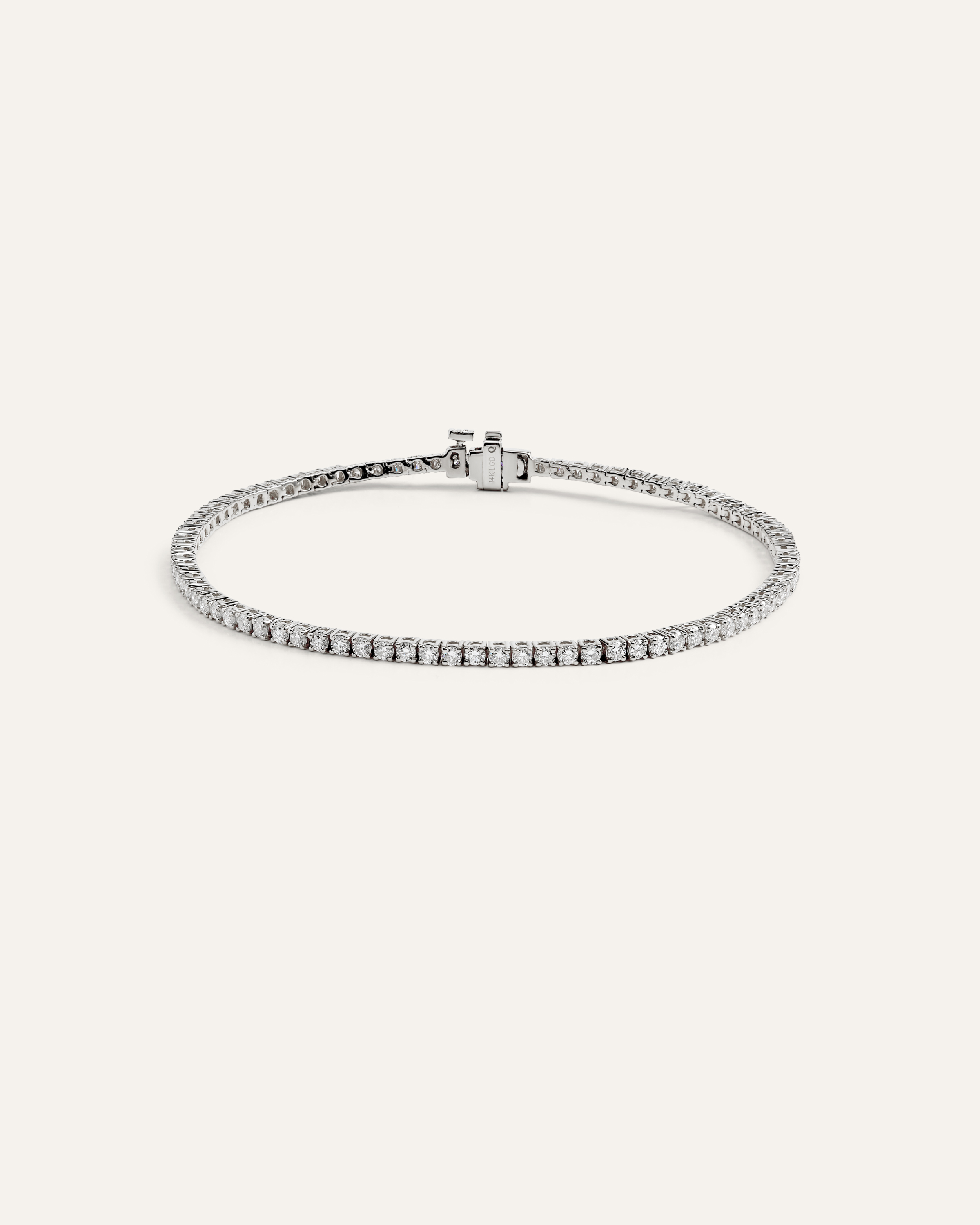 White Gold 14K Gold Lab Grown Diamond Tennis Bracelet - 2ctw
