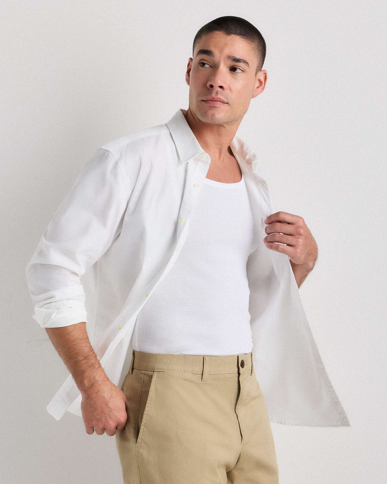 Men's Organic Cotton Ribbed Tank Top (3-Pack) in White