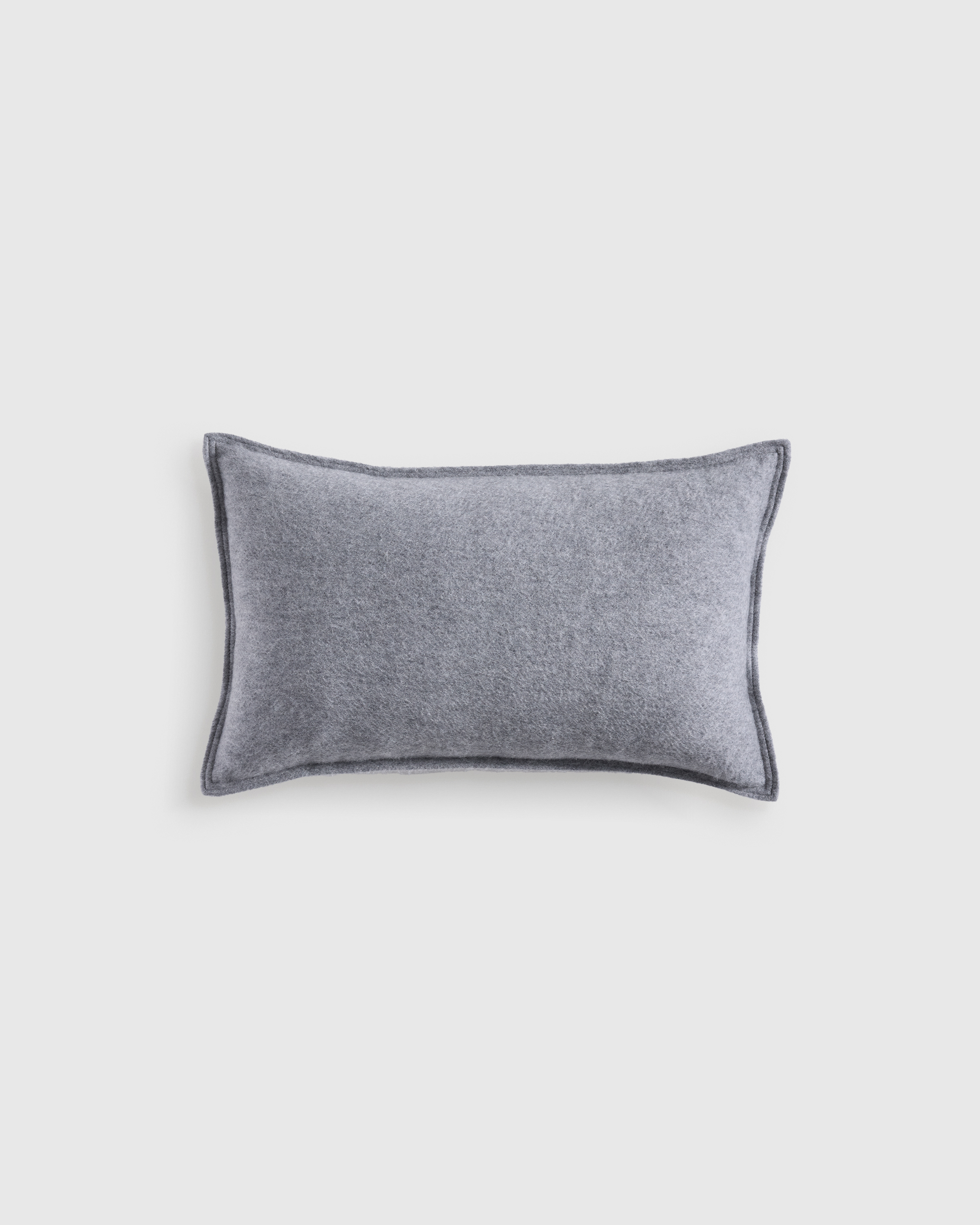 Heather Grey Solid Cashmere Pillow Cover