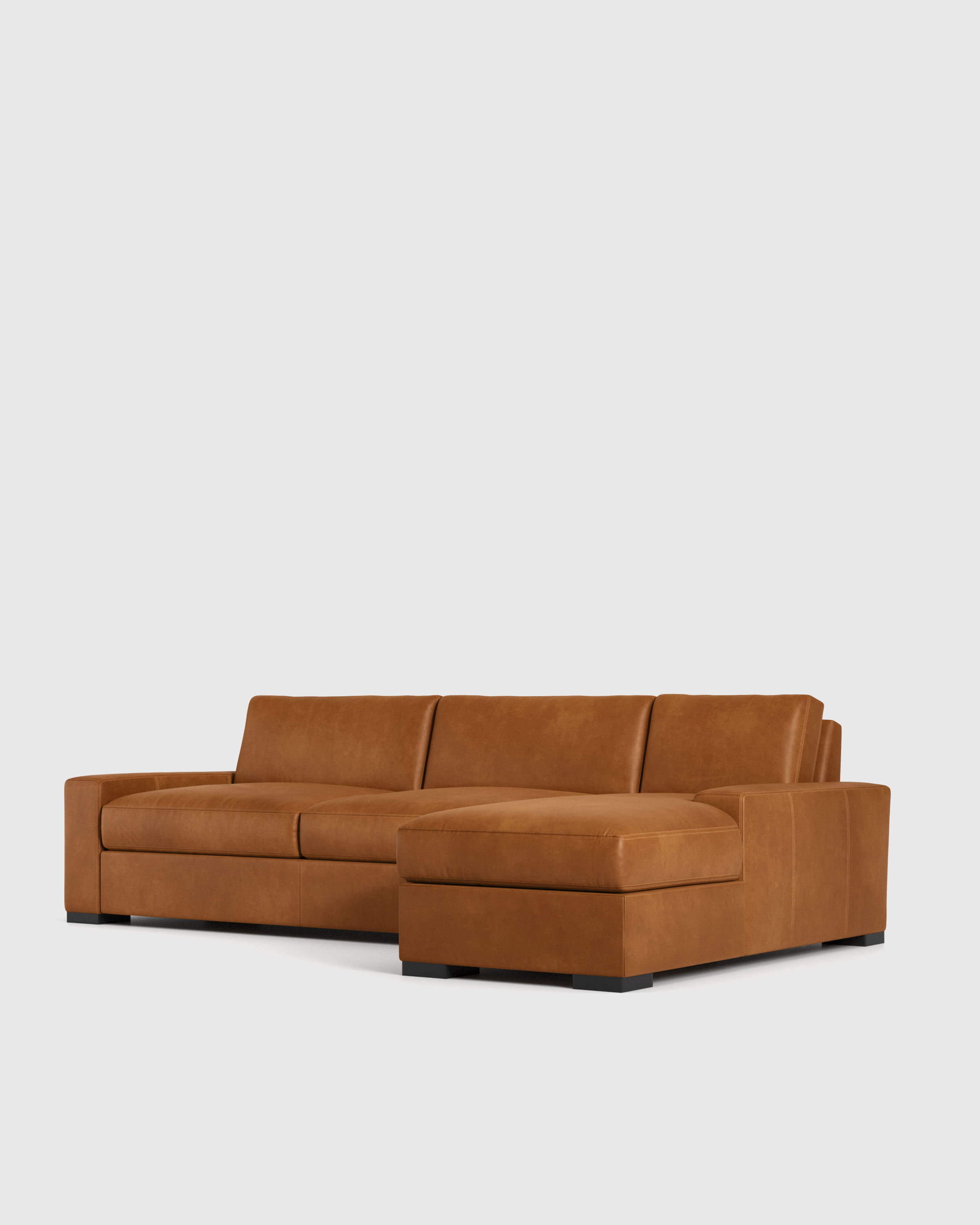 Chaise Sectional Signature Auburn Front Angle-Right Arm-116 Deep Seat