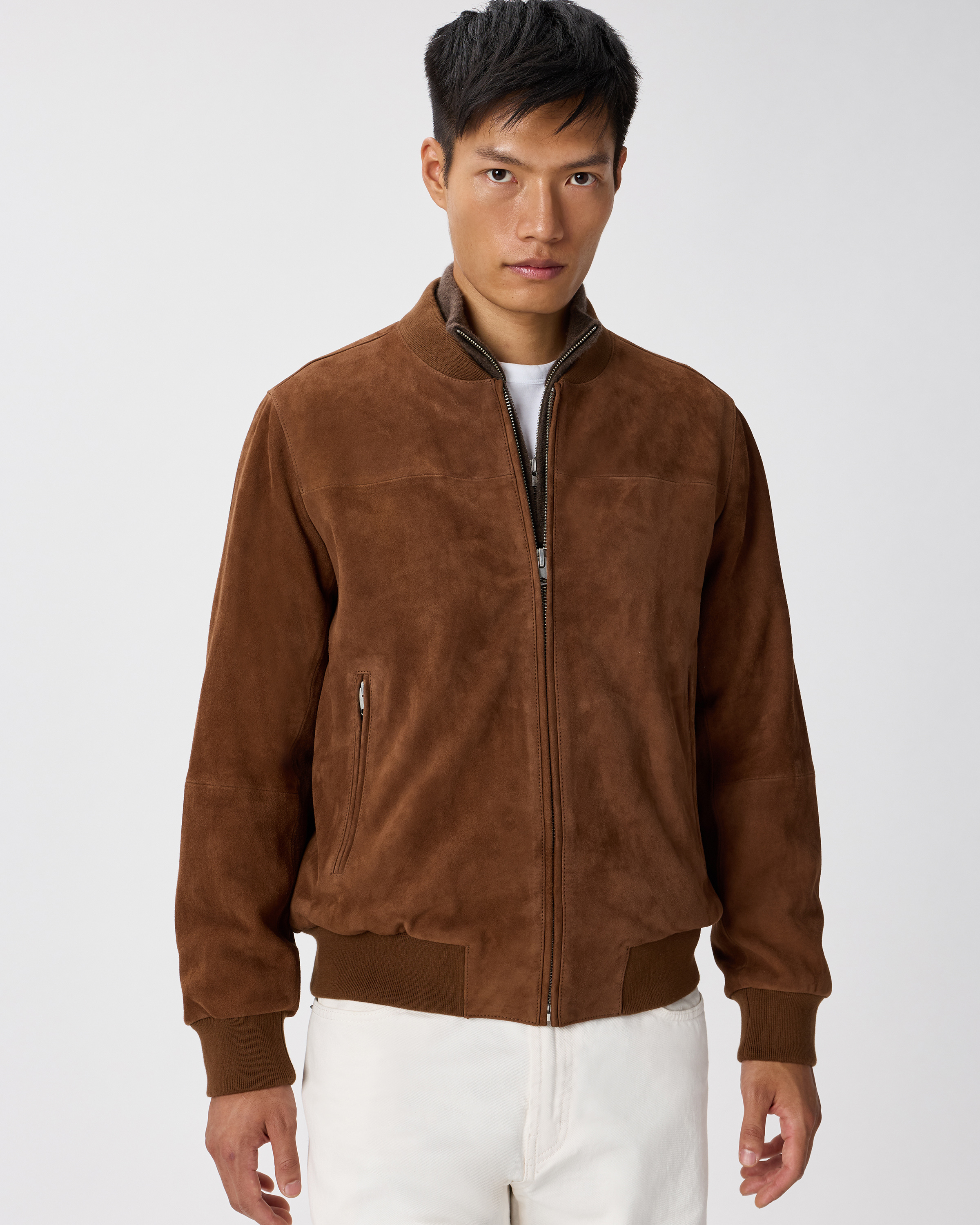 100% Suede Bomber Jacket