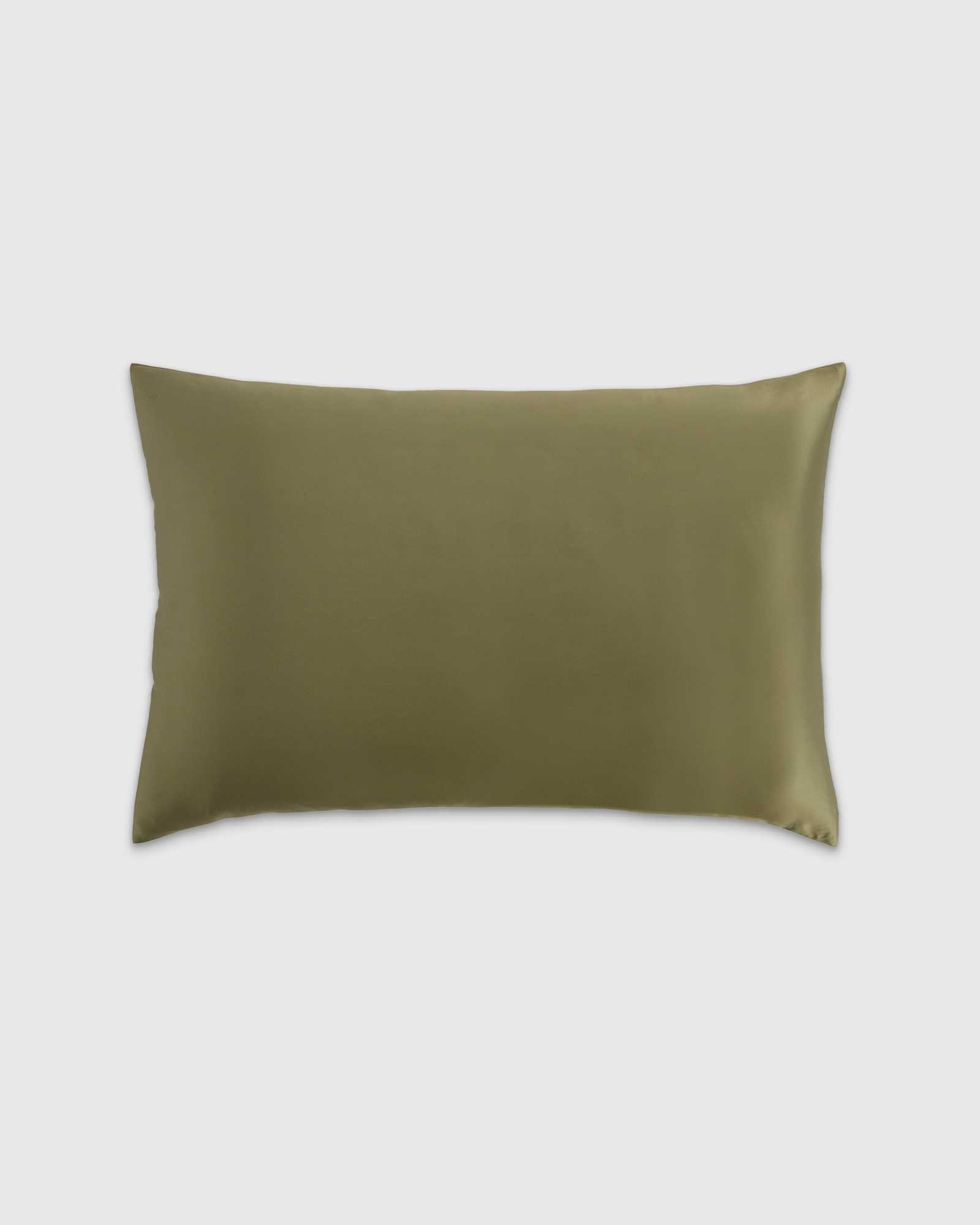 100% Mulberry Silk Pillowcase | Washed Olive | King Size