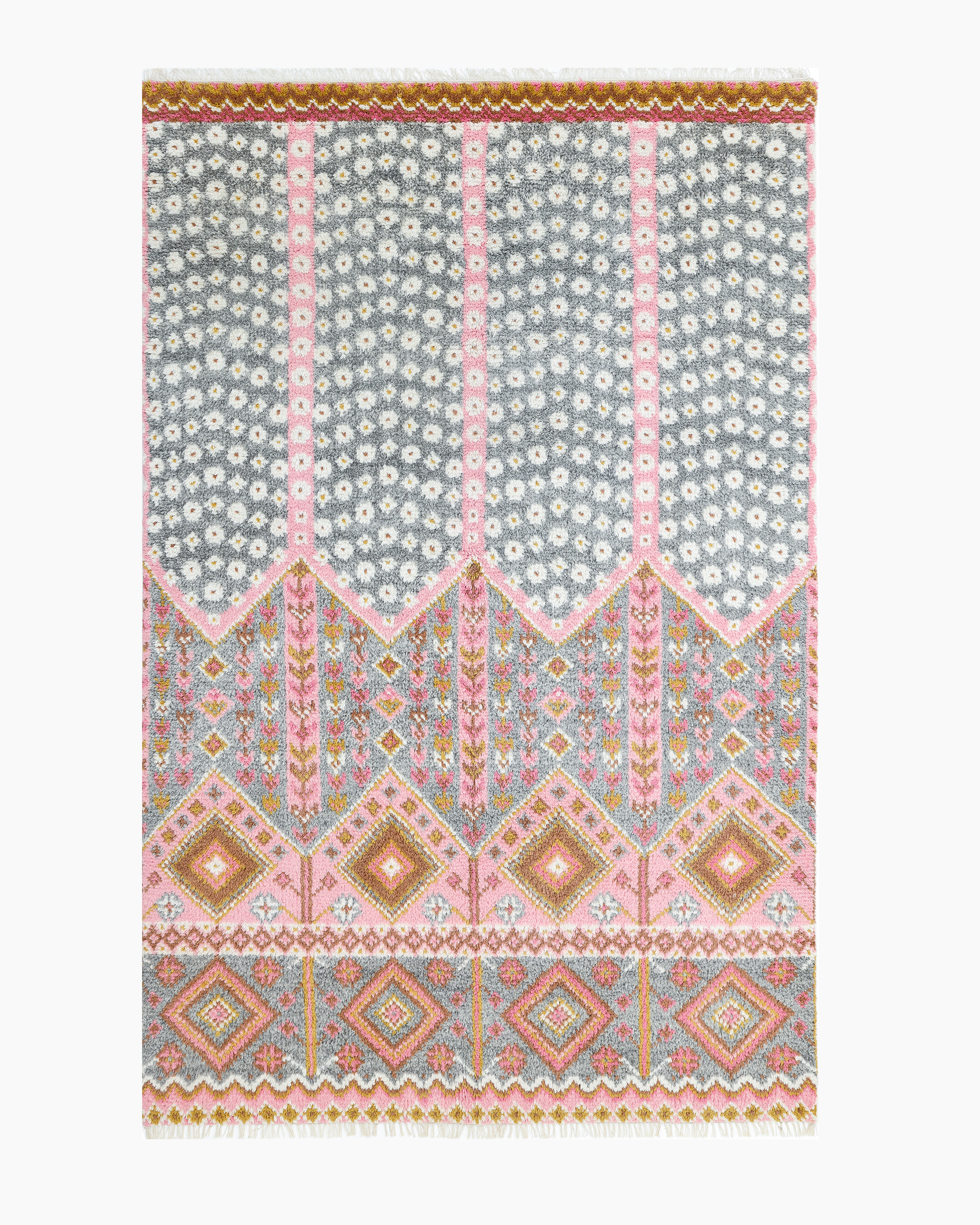 Pink Mazi Hand-Knotted Wool Rug