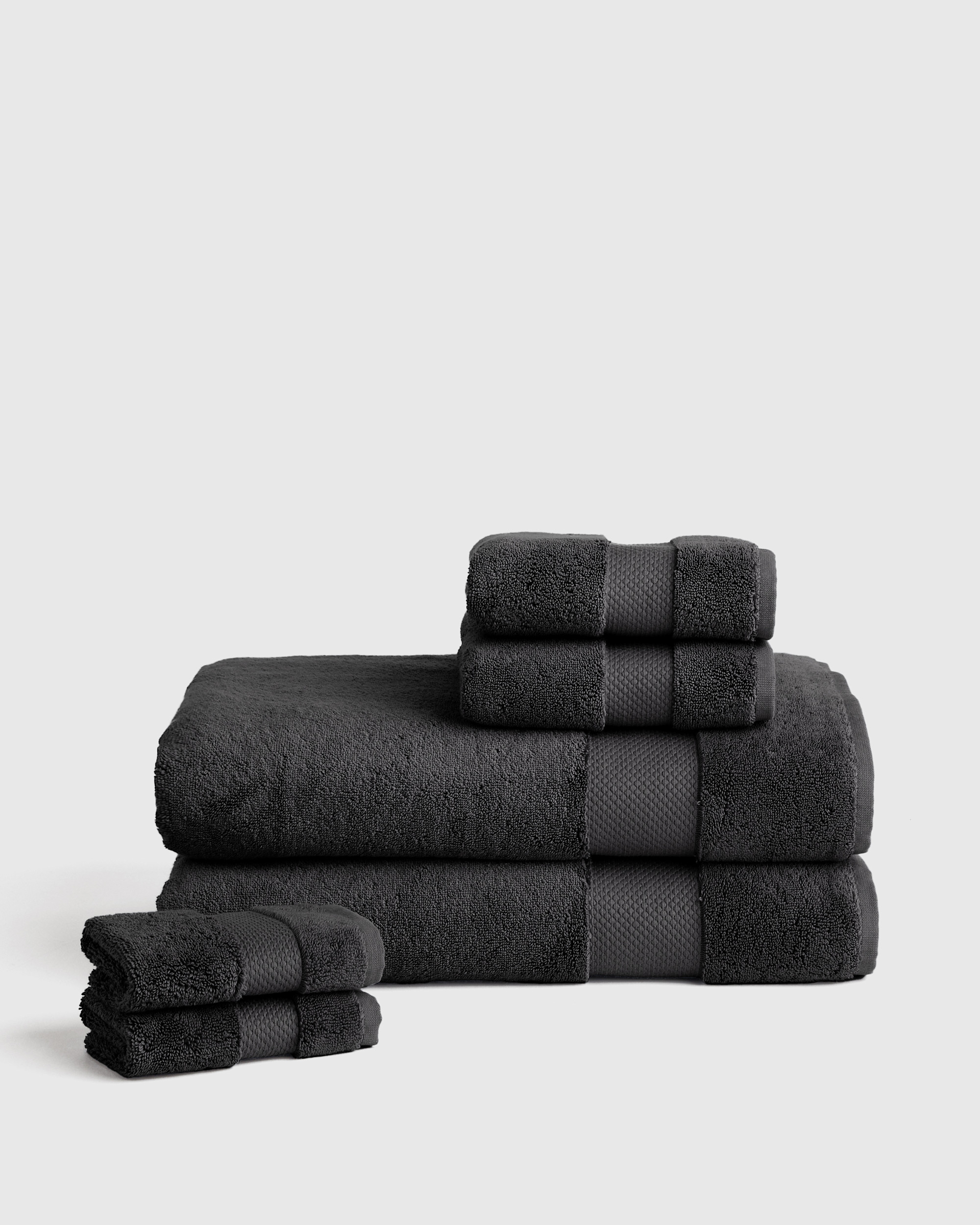 Turkish Ultra Plush Bath Sheet Bundle - Charcoal