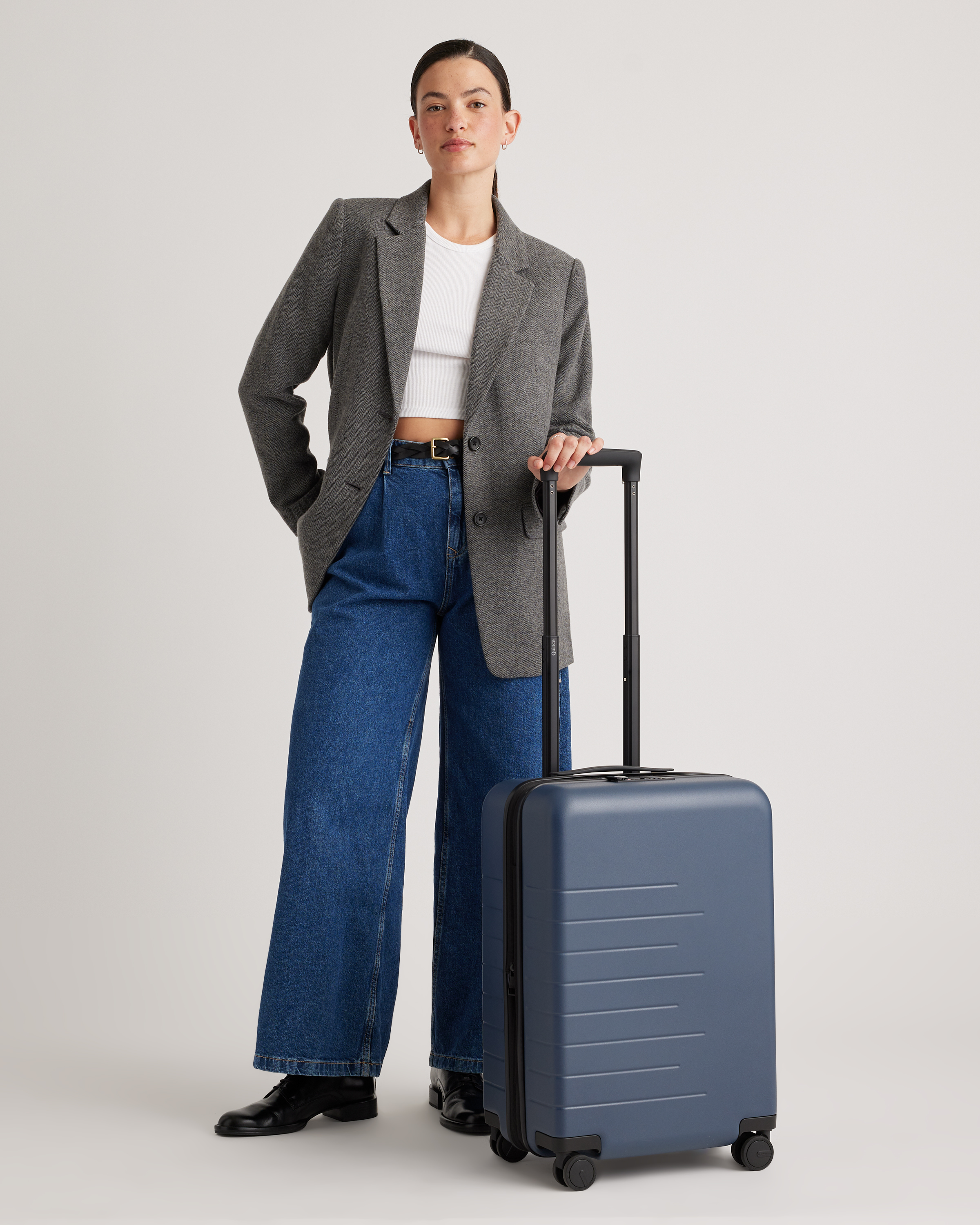 Expandable Carry-On Suitcase - Navy