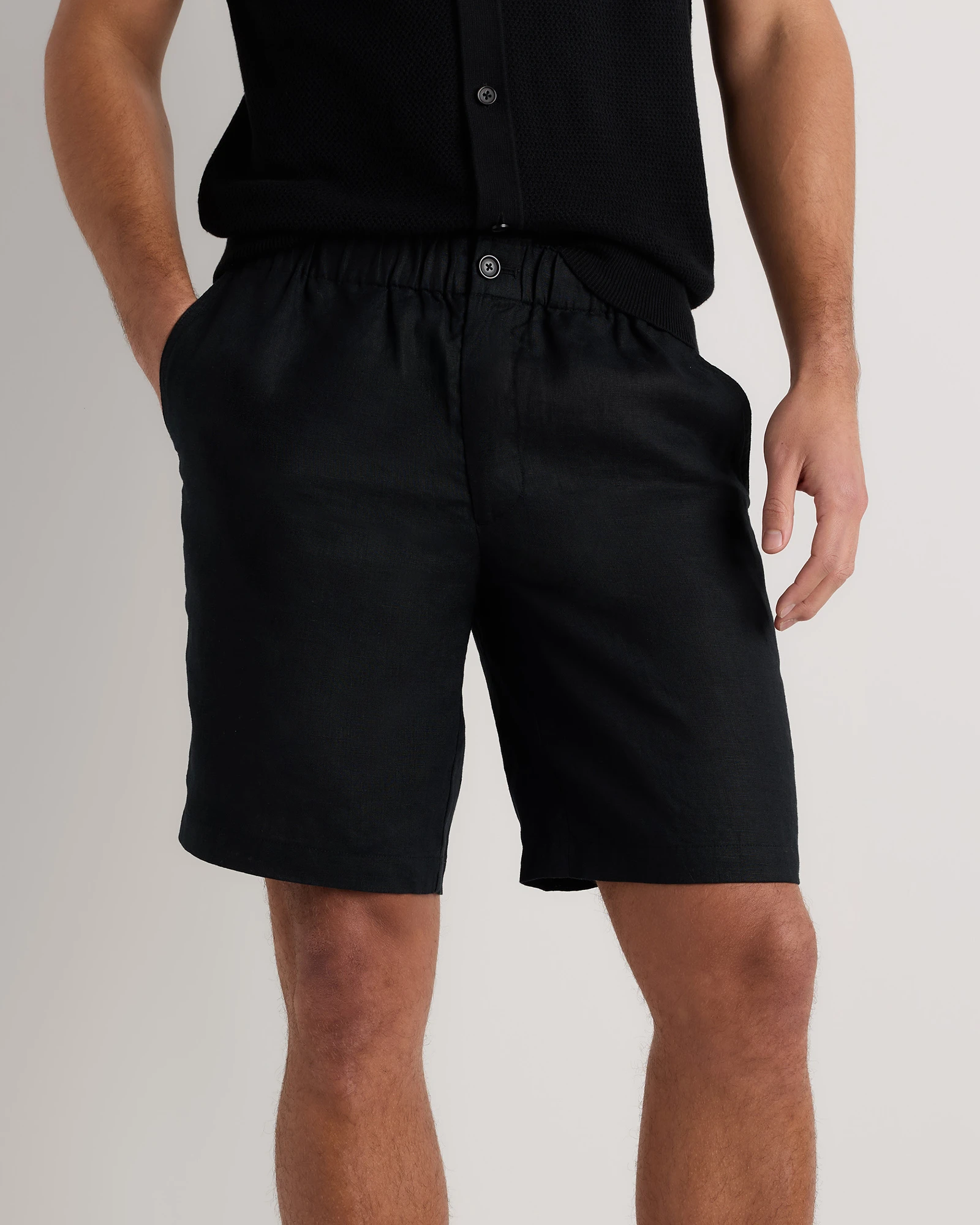 Men's 100% European Linen Shorts - 9"