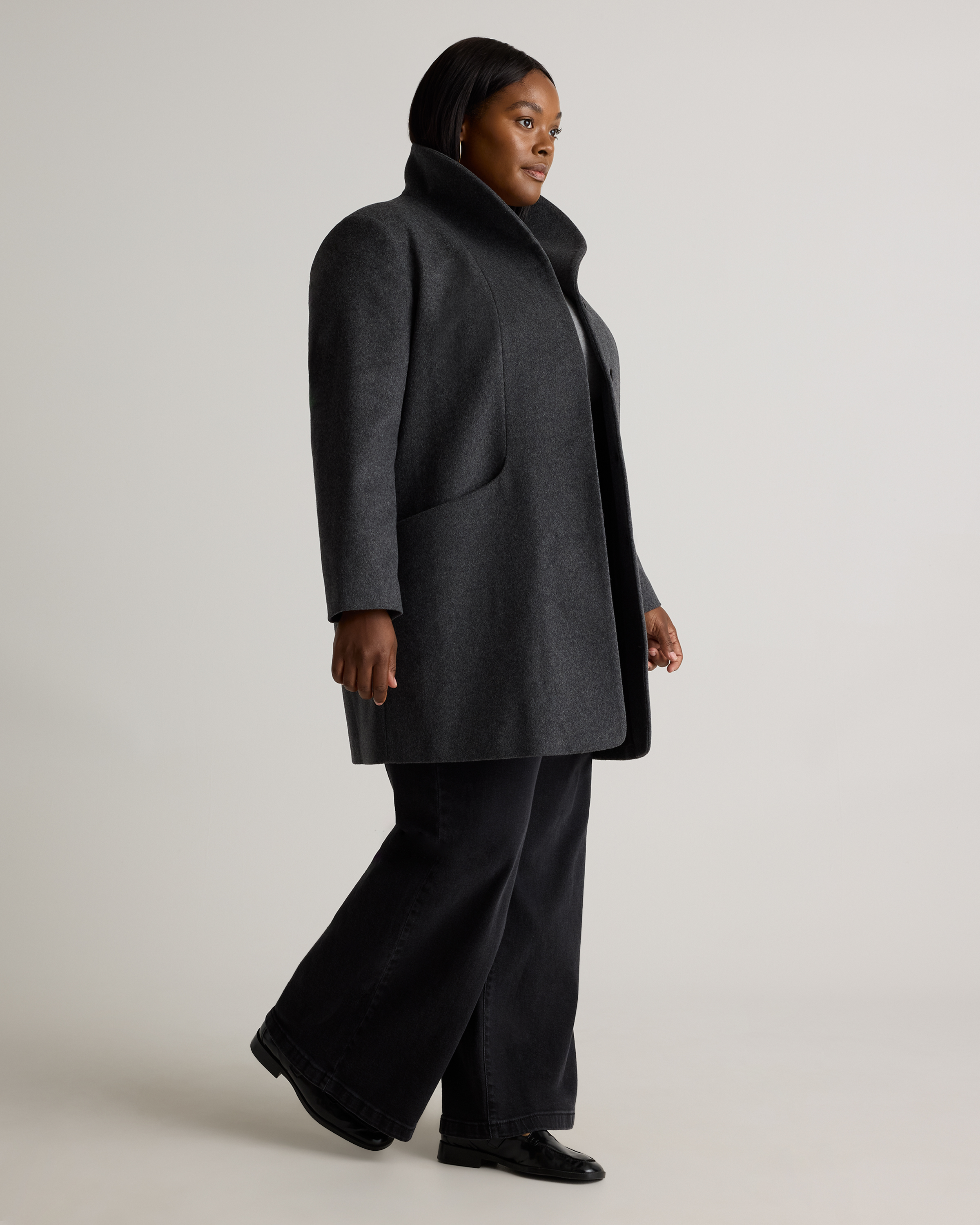 ジャケット・アウター mare Double Breasted Cocoon Coat Double Faced Wool Cocoon Coat | Marina Moscone