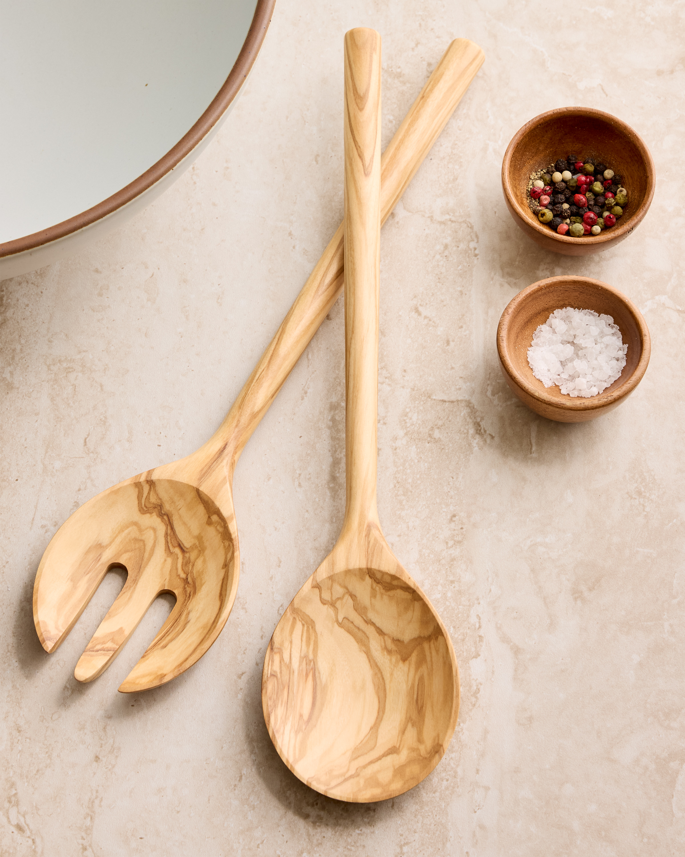 Quince Olivewood Salad Servers