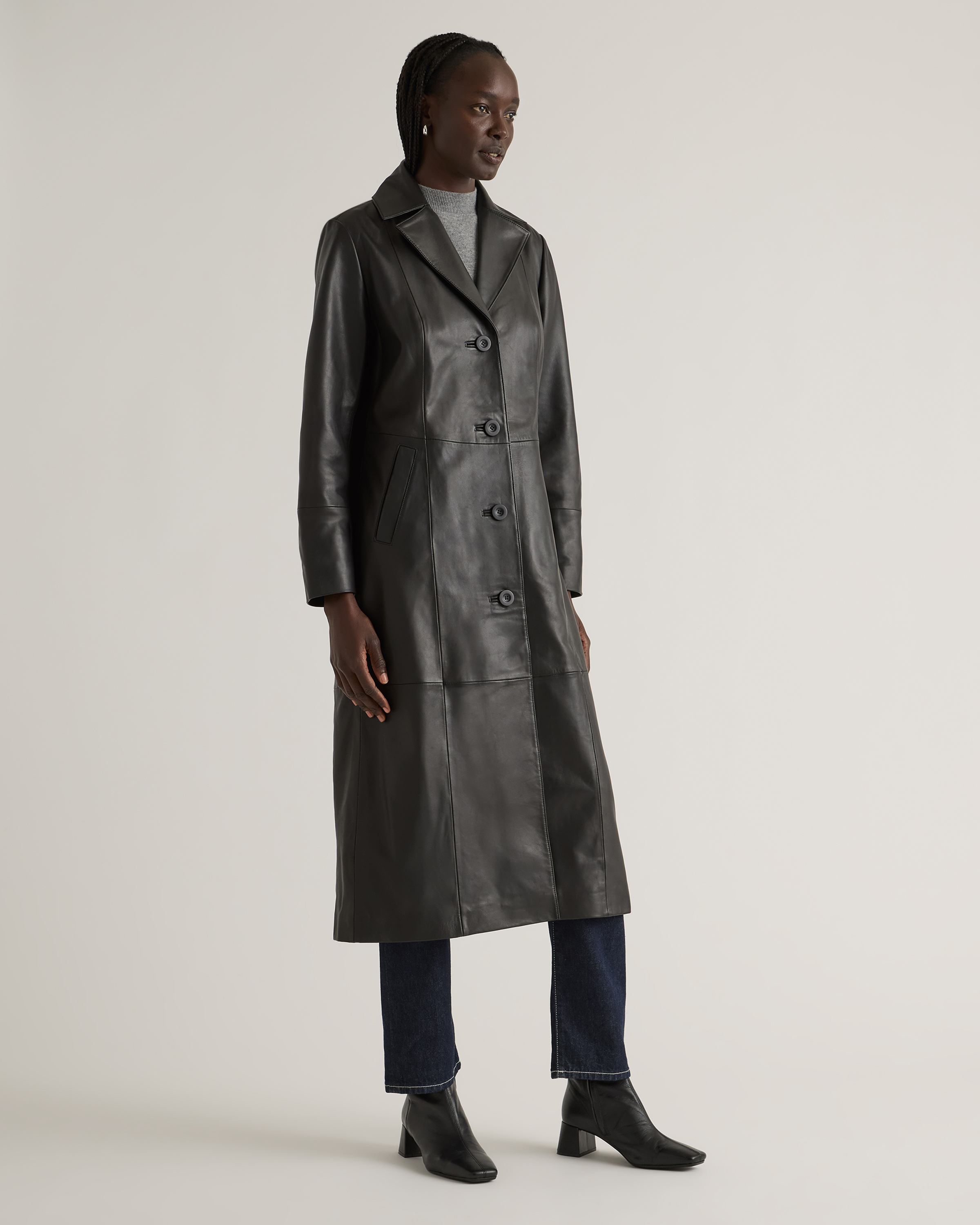 ジャケット・アウター HATRA Organ Trench black/2 19AW 100% Leather Long Trench Coat
