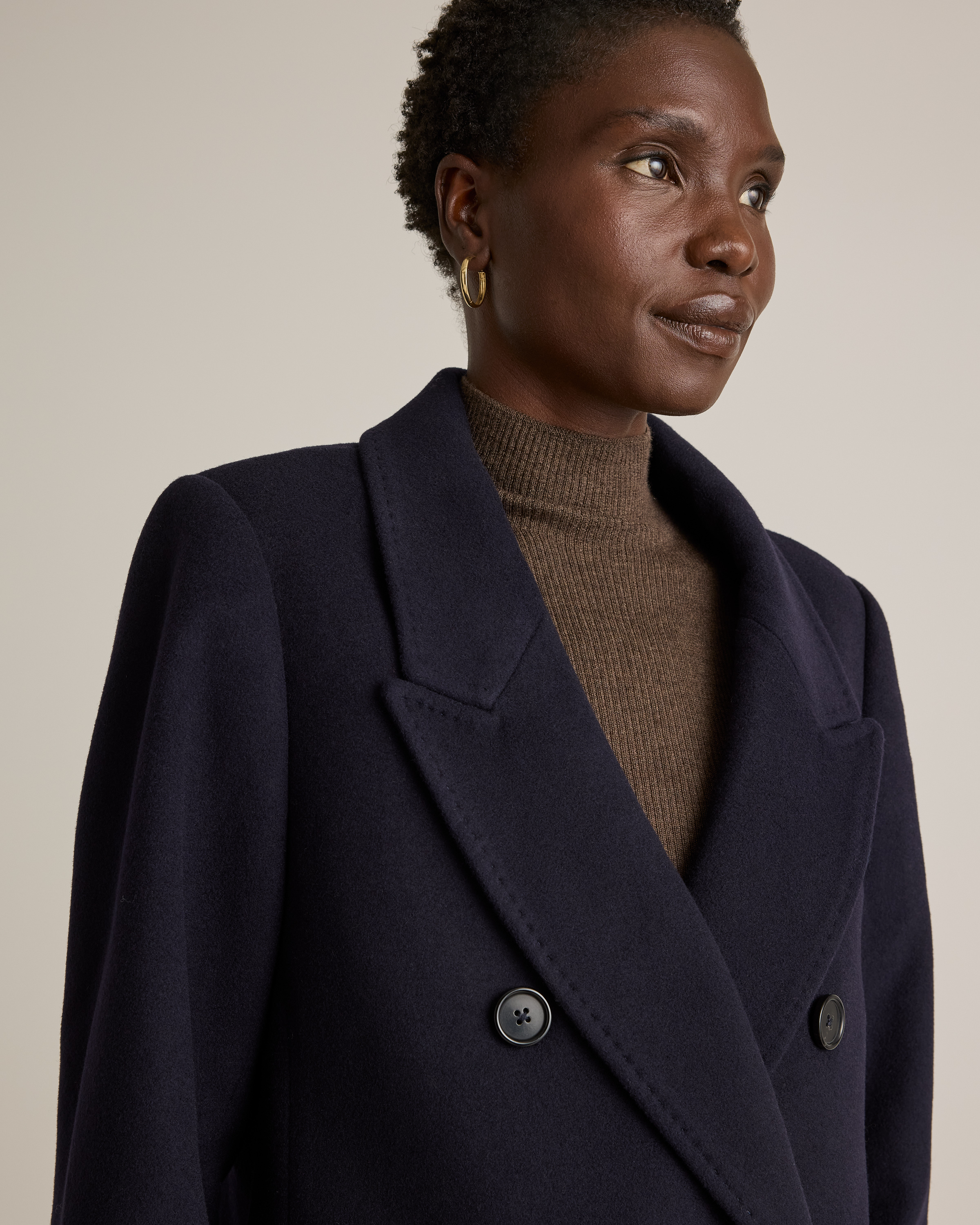 Italian Wool Double-Breasted Coat