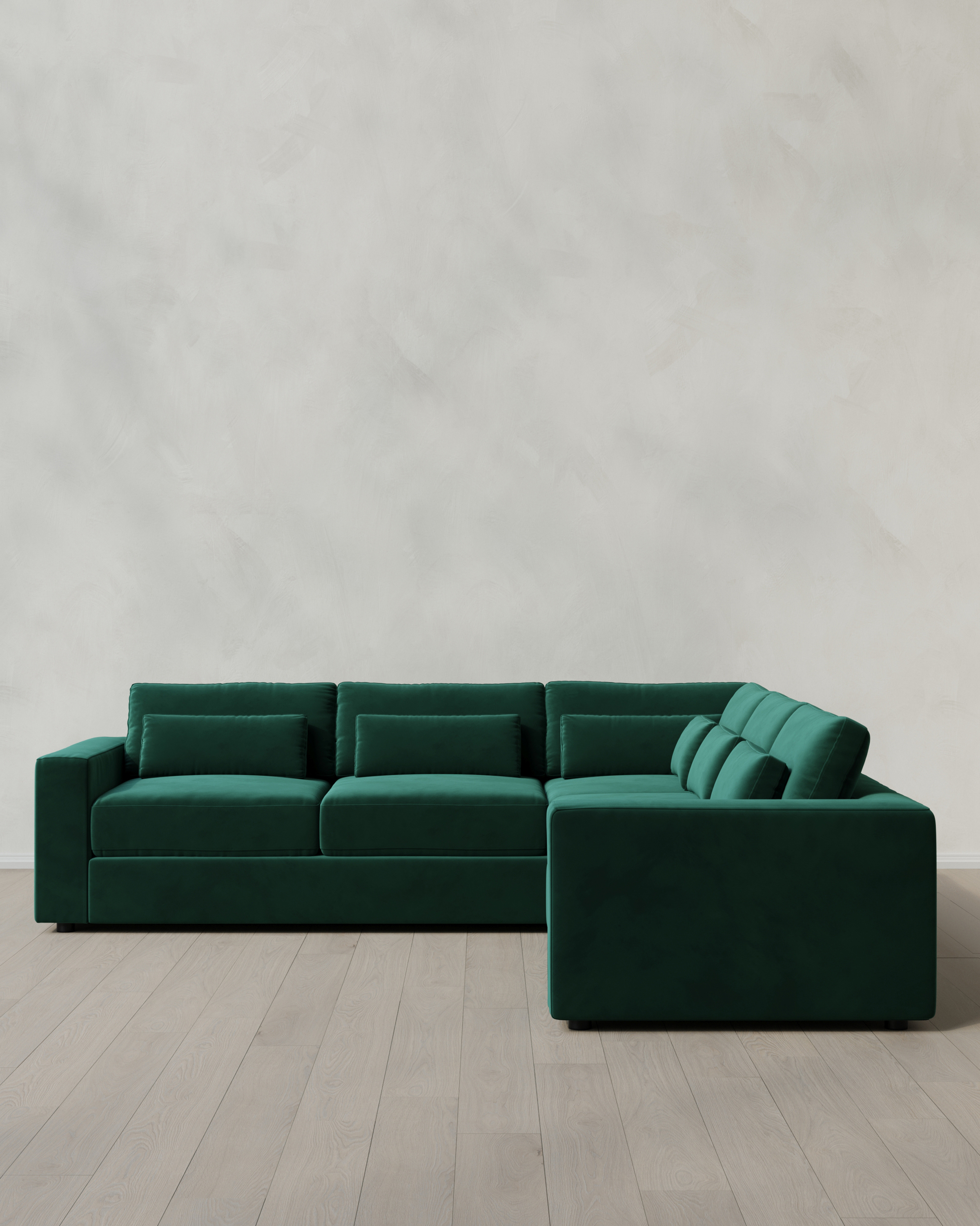 Spruce Ashford Deep Seat L Sectional in Performance Velvet
