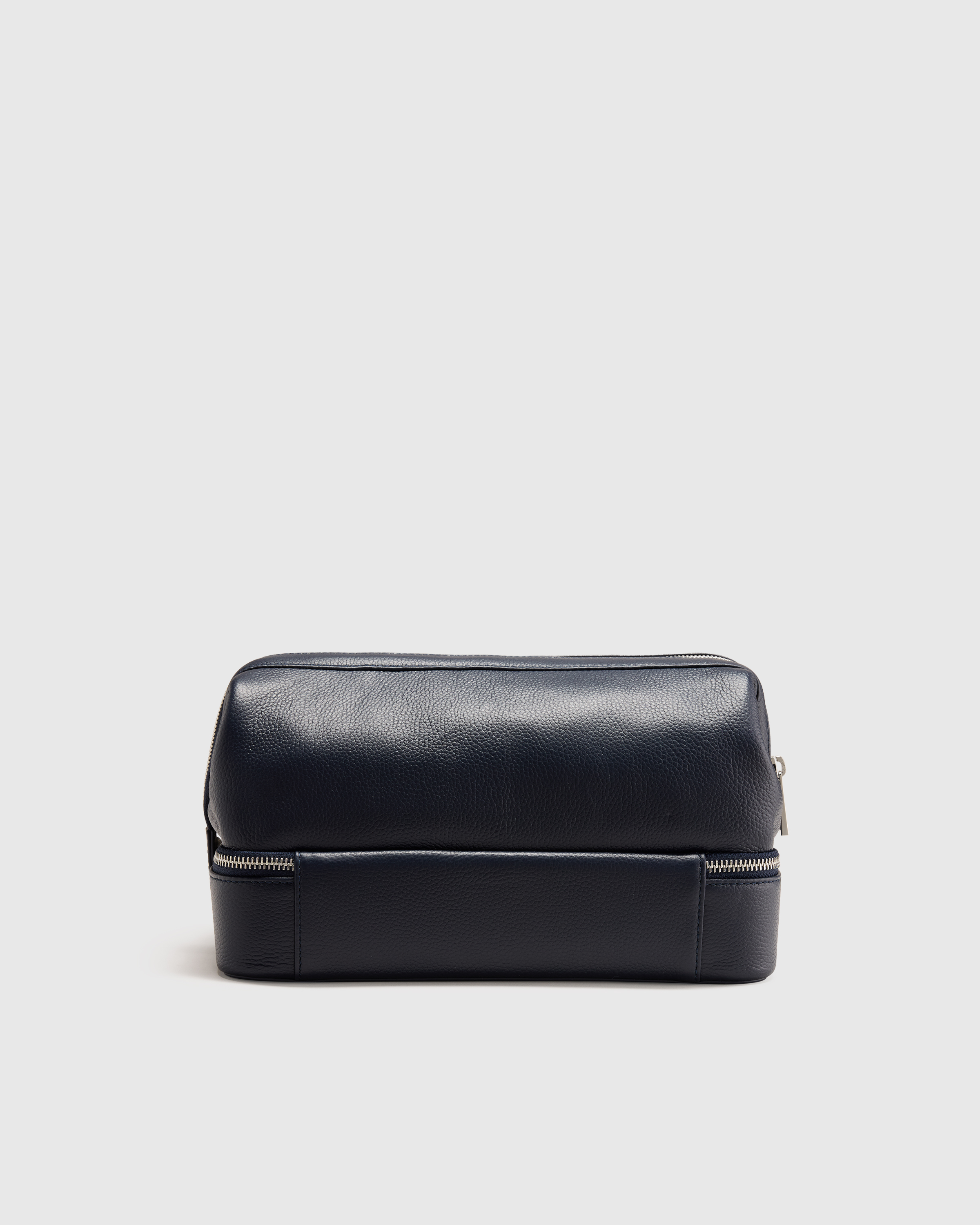 Italian Leather Dual Compartment Toiletry BAG DEEP NAVY45797 EDITED