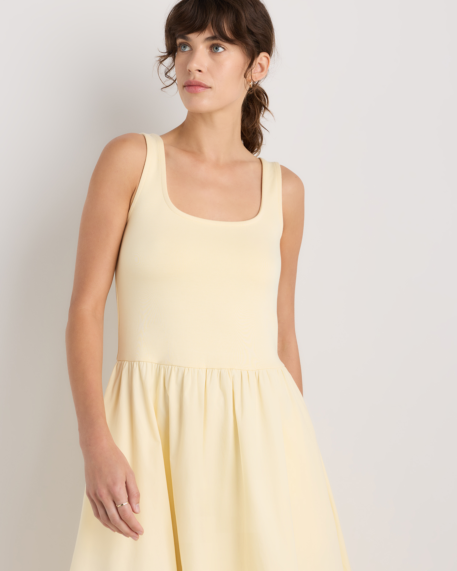 light yellow cotton dress Sydnee Cotton Maxi Dress in Butter Yellow
