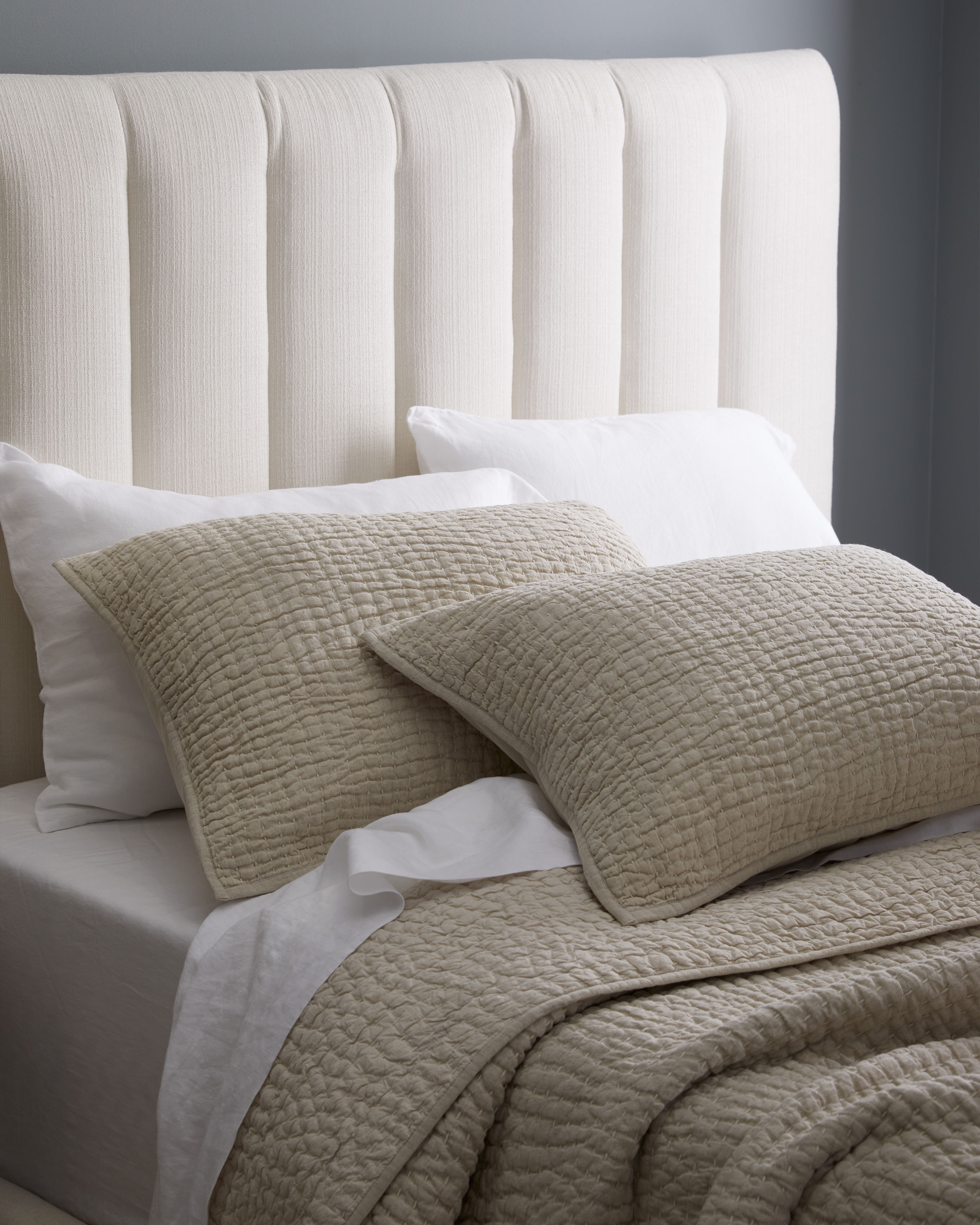 Quince Linen Cotton Stitch Quilt