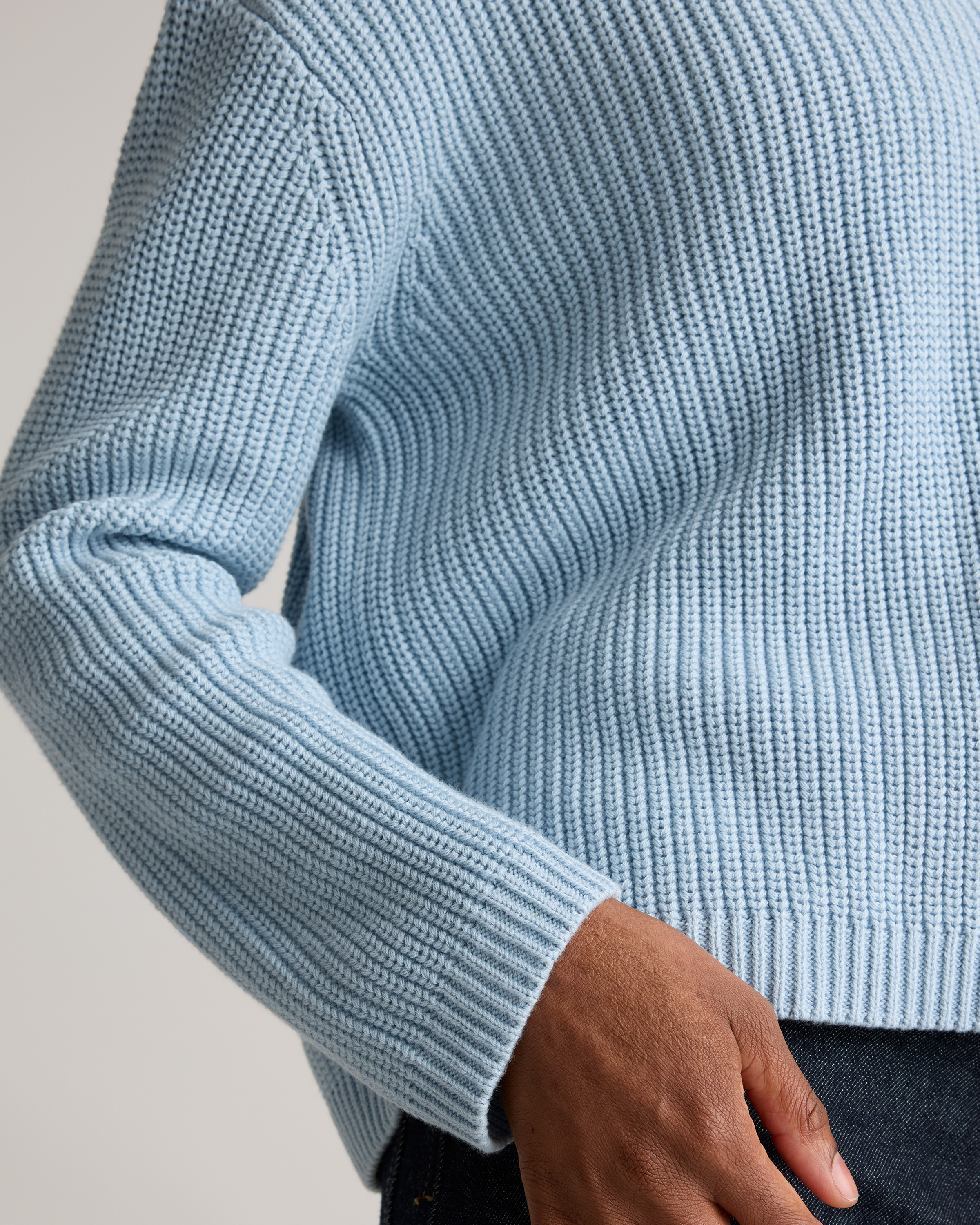 トップス ARTS&SCIENCE / Boat Neck Short Sweater 100% Organic Cotton Fisherman Boatneck Sweater