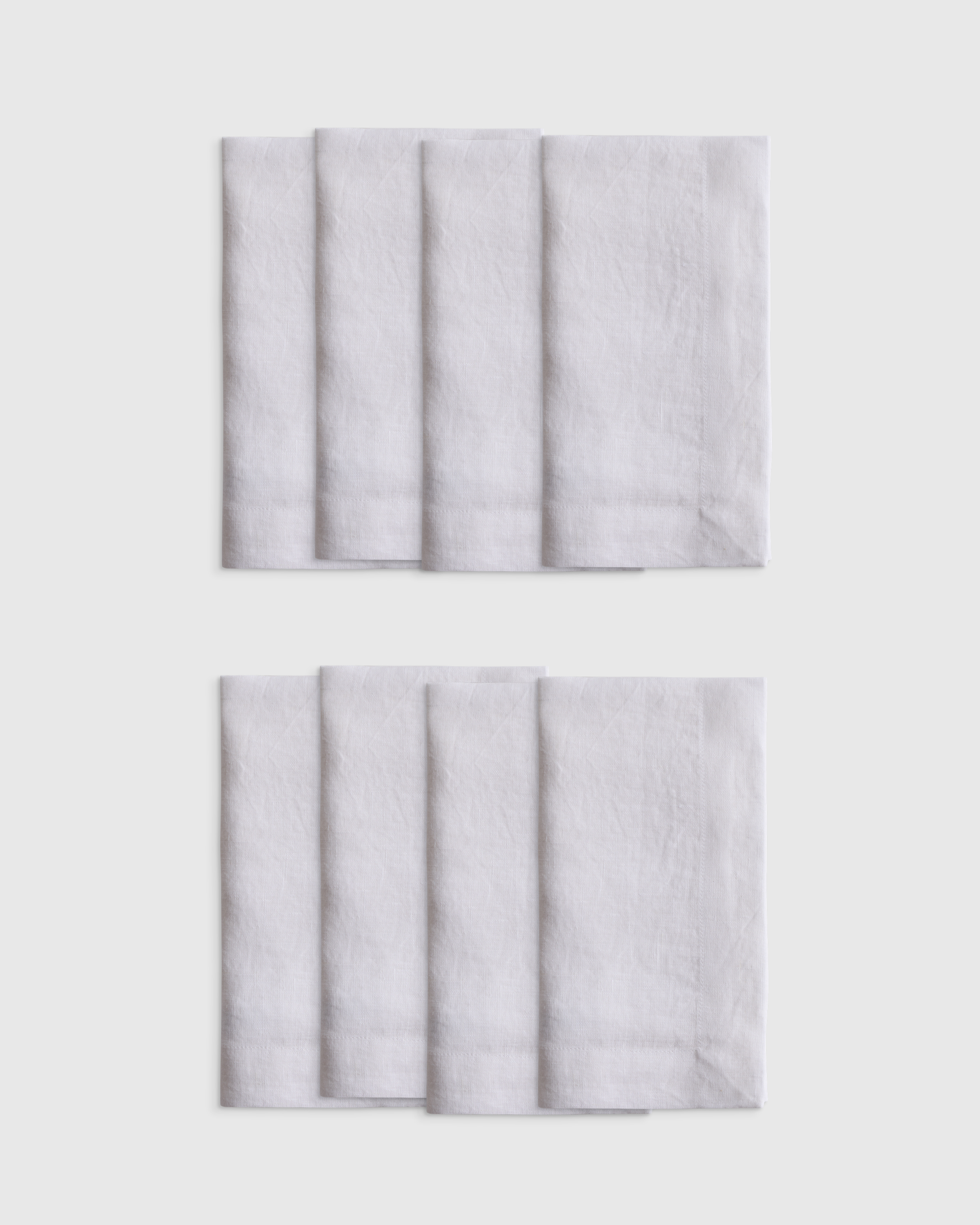 White European Linen Wide-Hem Napkins (Set of 8)