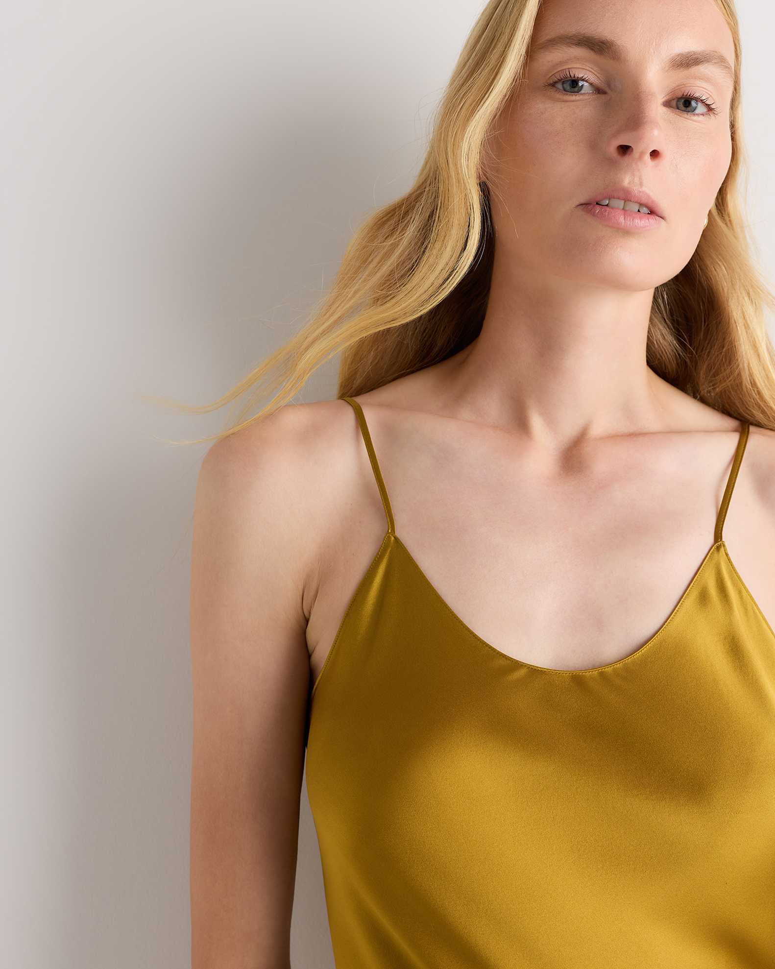 quince yellow silk dress Women's Maxi Slip Dress in Mineral Yellow, Size Small, Mulberry Silk by Quince