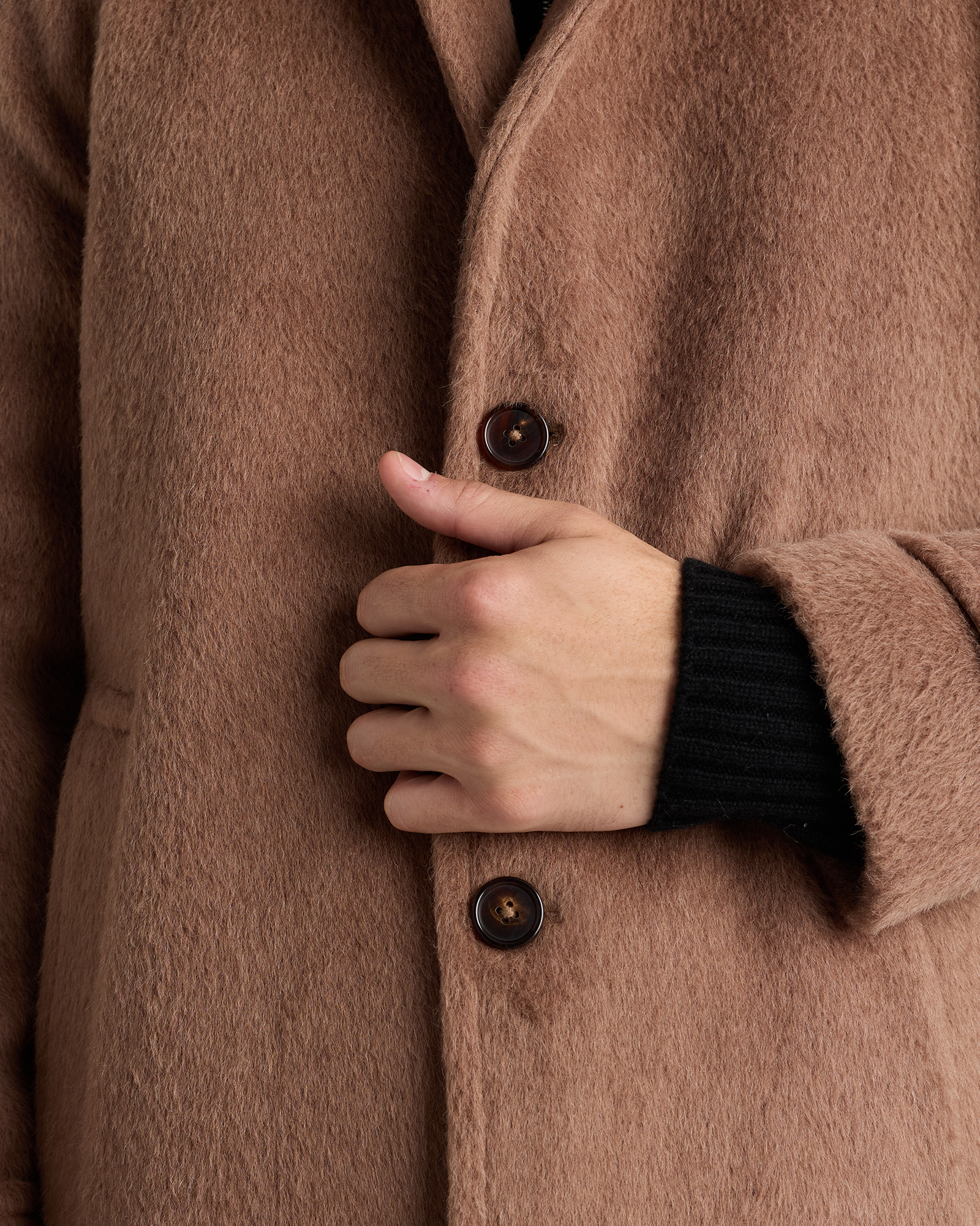 Alpaca-Wool Overcoat