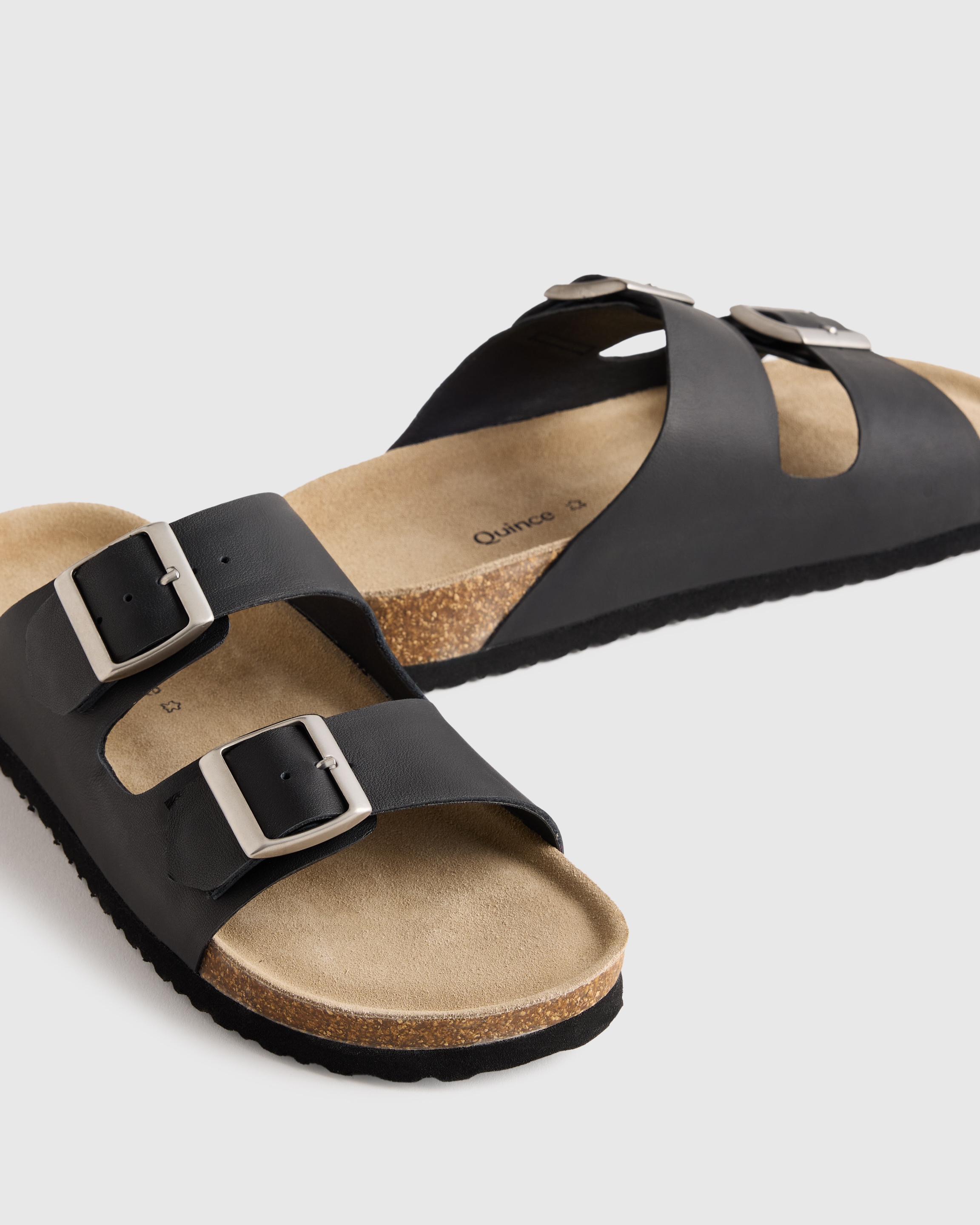 Birkenstock Black Double-Buckle Slide Sandals for Men Amazon.com | Birkenstock Arizona SL BF Black Mules Men,Noir  main image 3