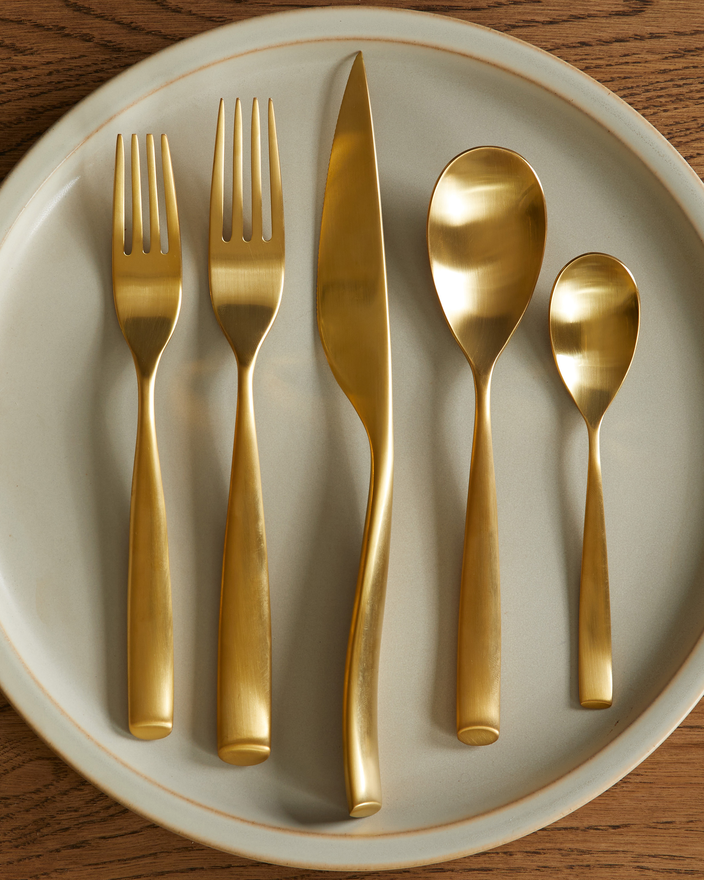 MEPRA Arte Flatware 20-Pc Set in Brushed Gold