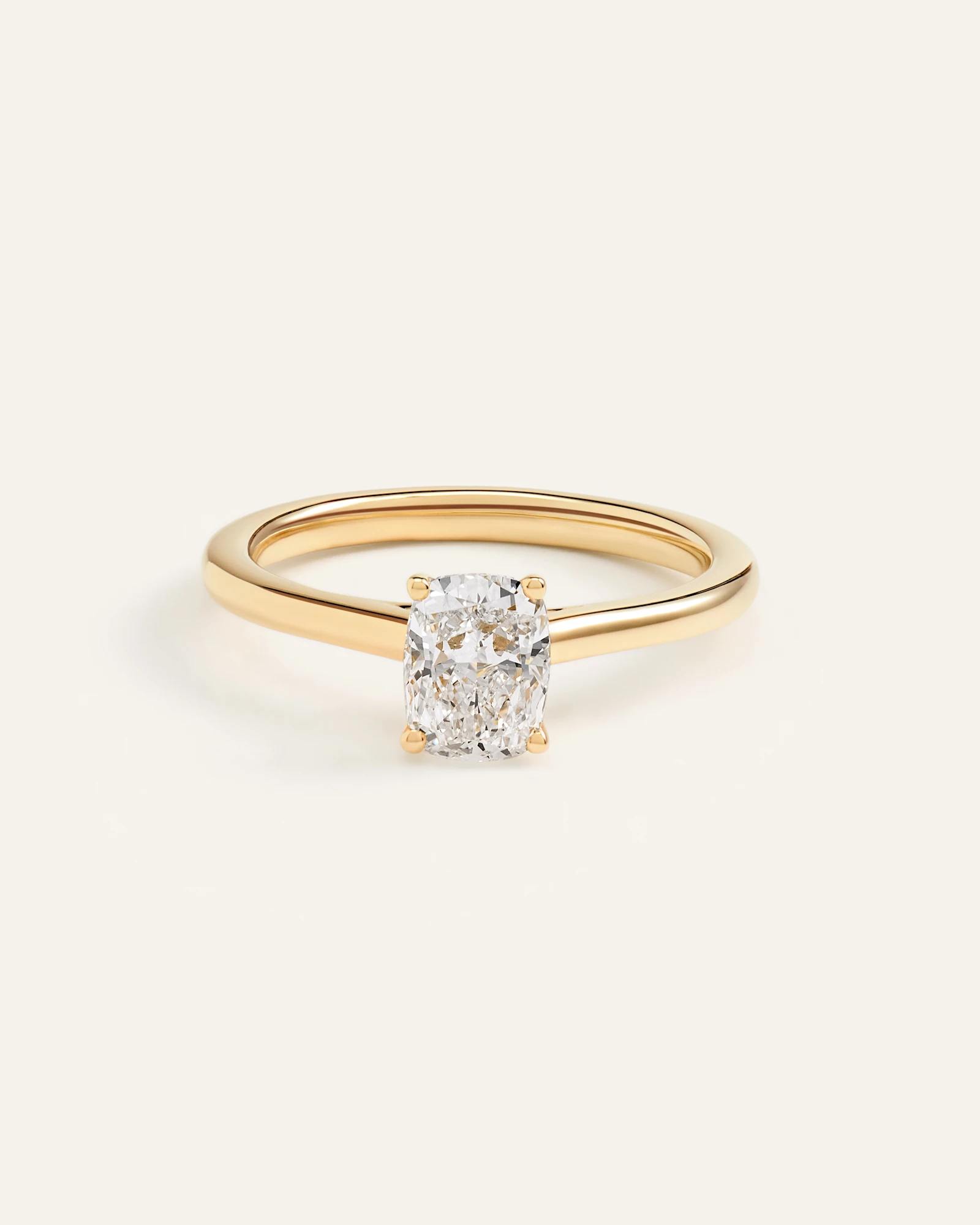 Lab Grown Diamond Elongated Cushion Trellis Cathedral Engagement Ring ...