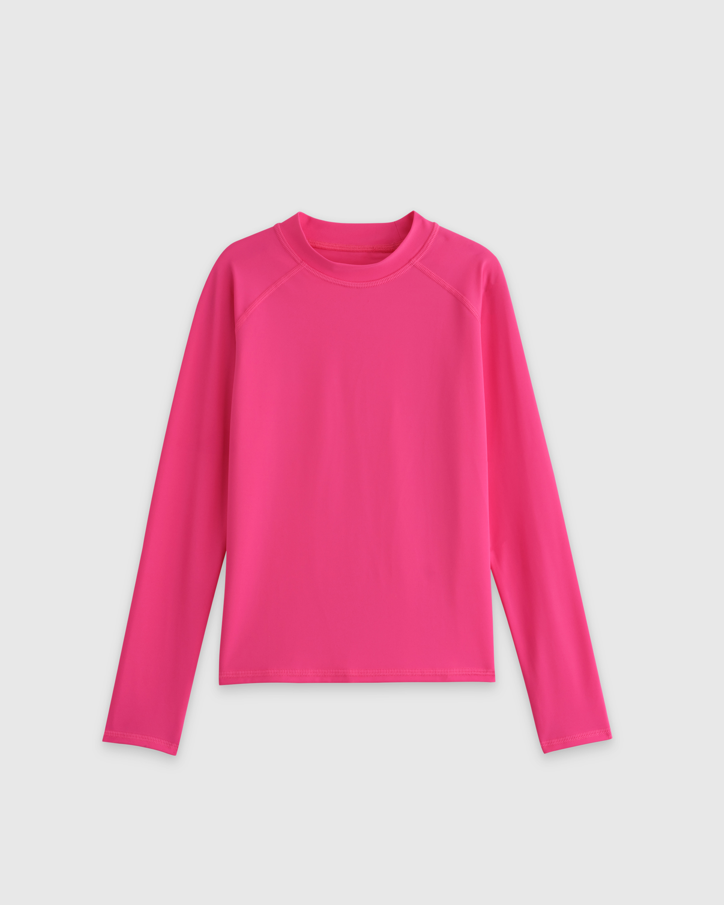 Electric Pink Long Sleeve Raglan Rash Guard