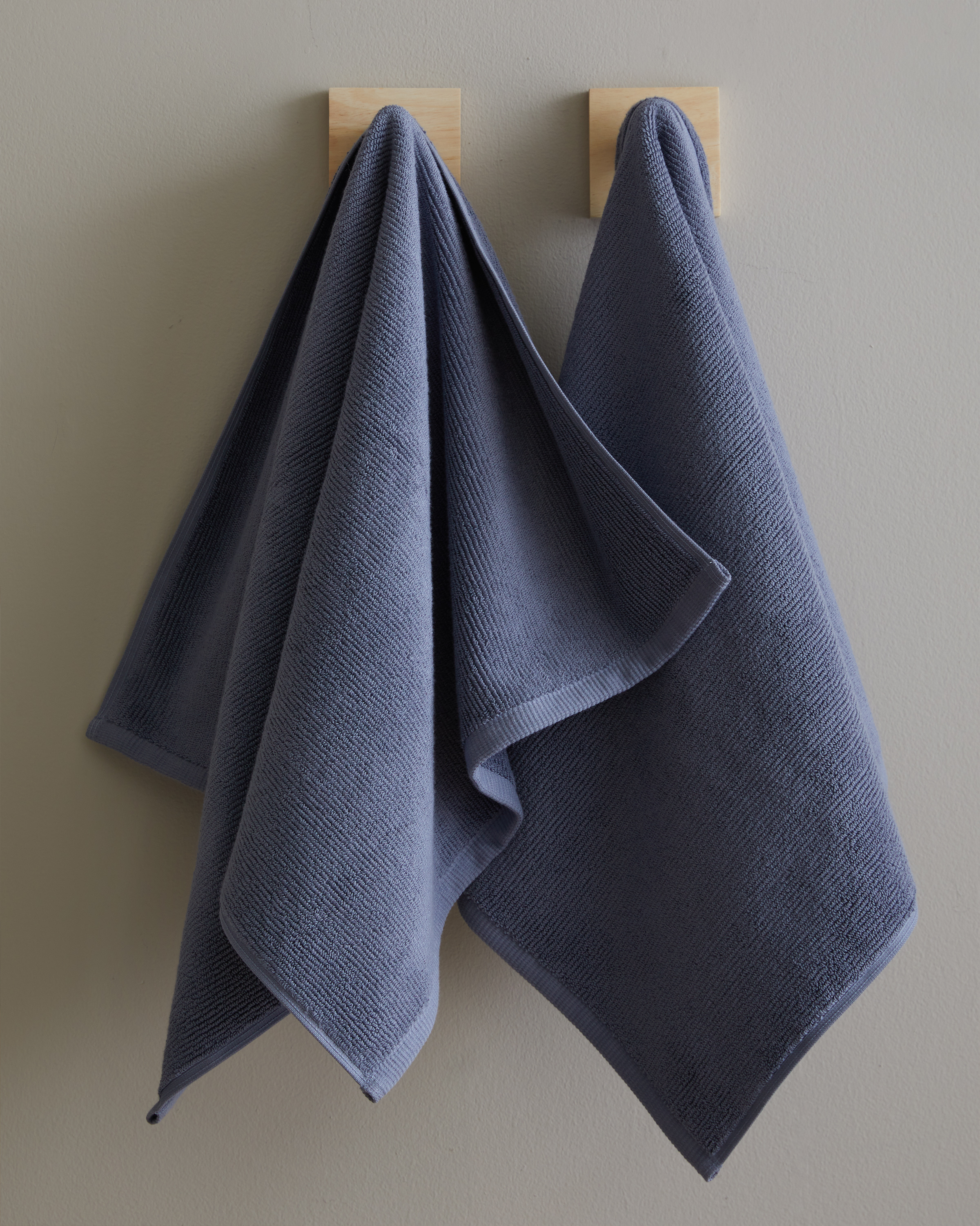 Turkish Ribbed Quick Dry Hand Towel (Set of 2) - Mineral