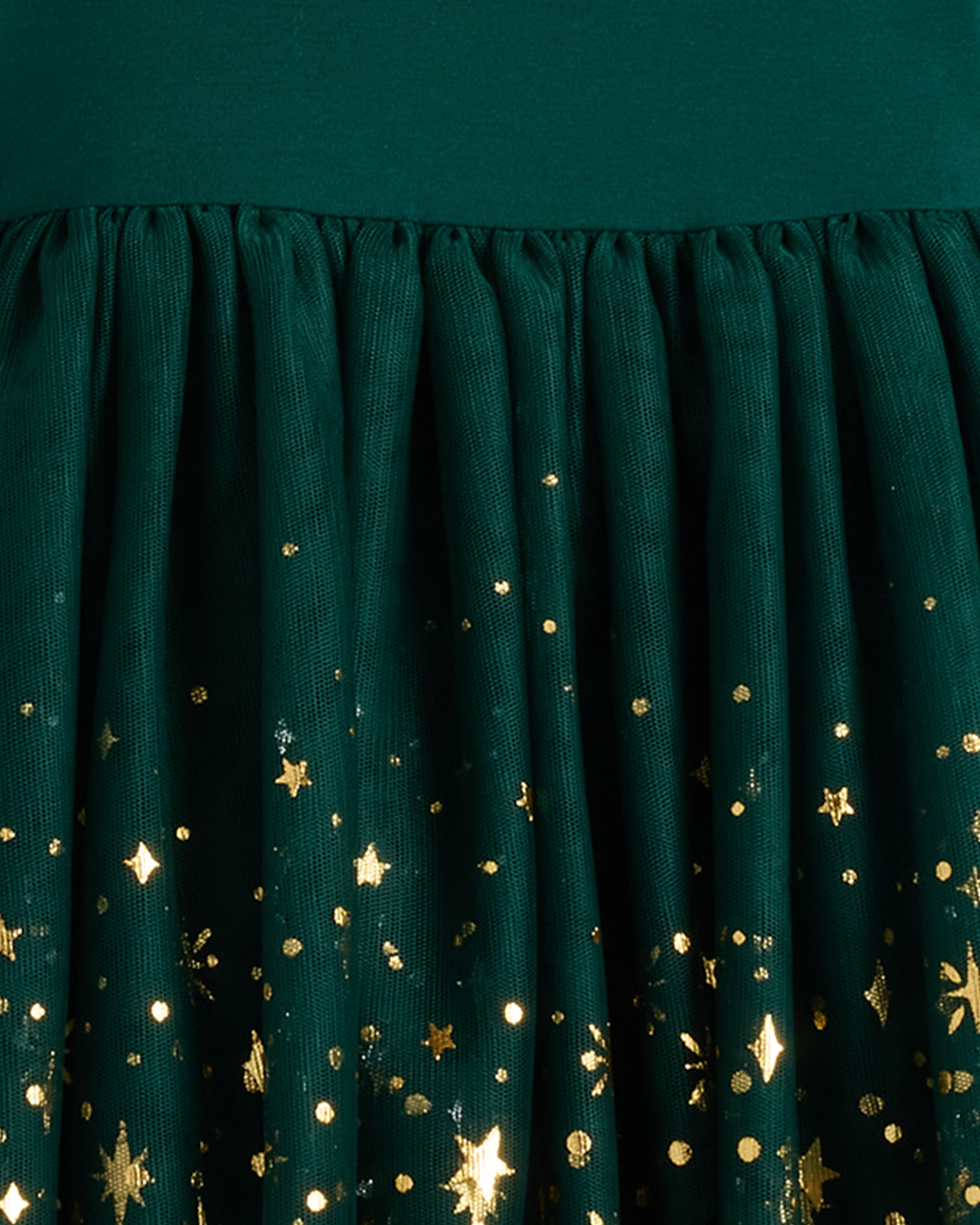 Forest Green Shimmer Tulle Dress