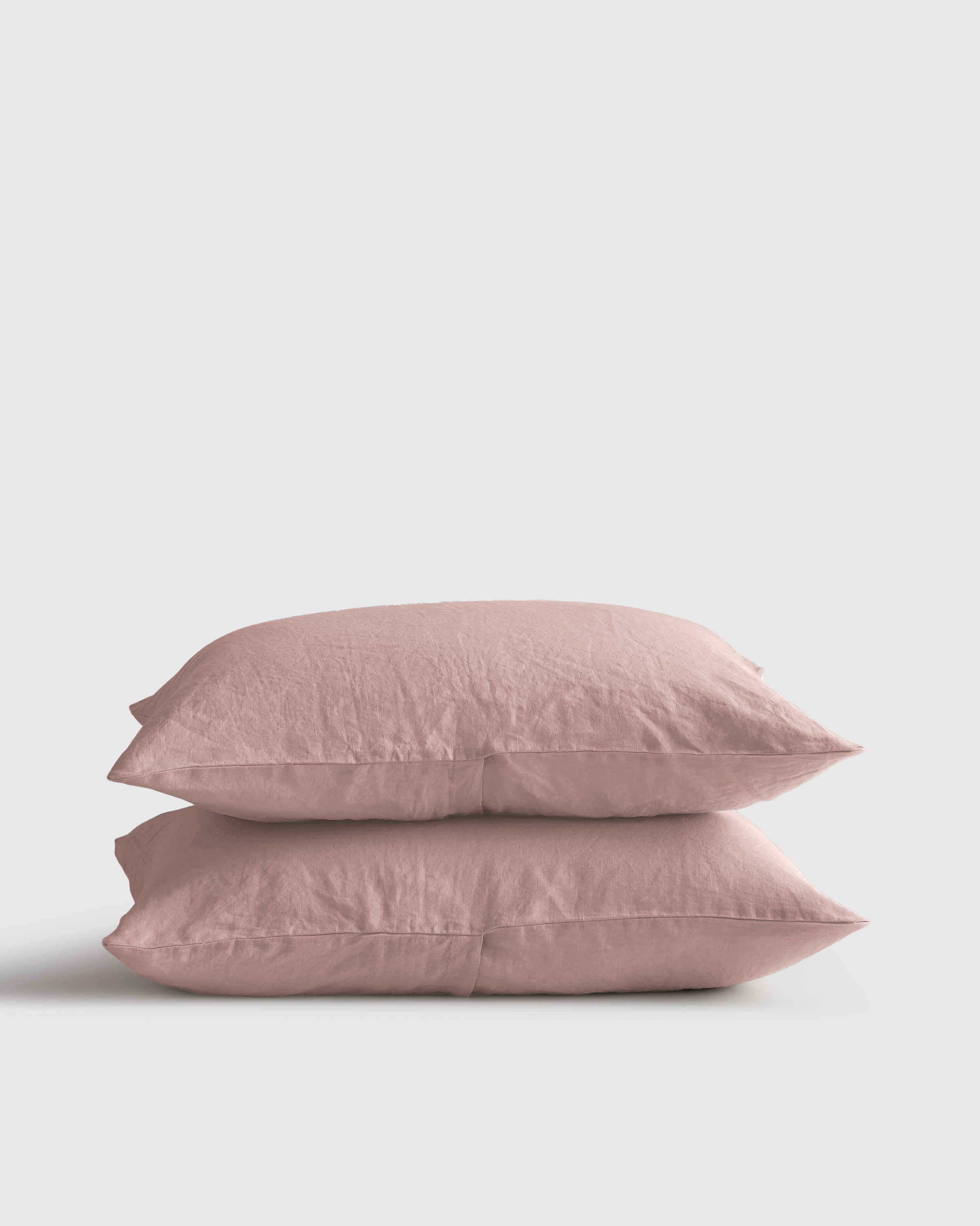 Dusty Mauve European Linen Sham Set