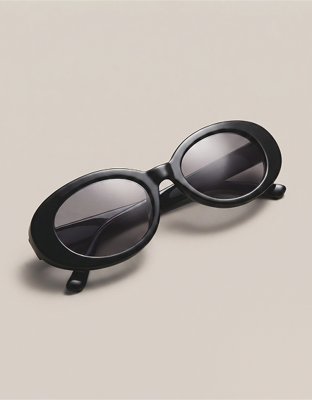 Black with Grey lens Bali Polarized Acetate Sunglasses