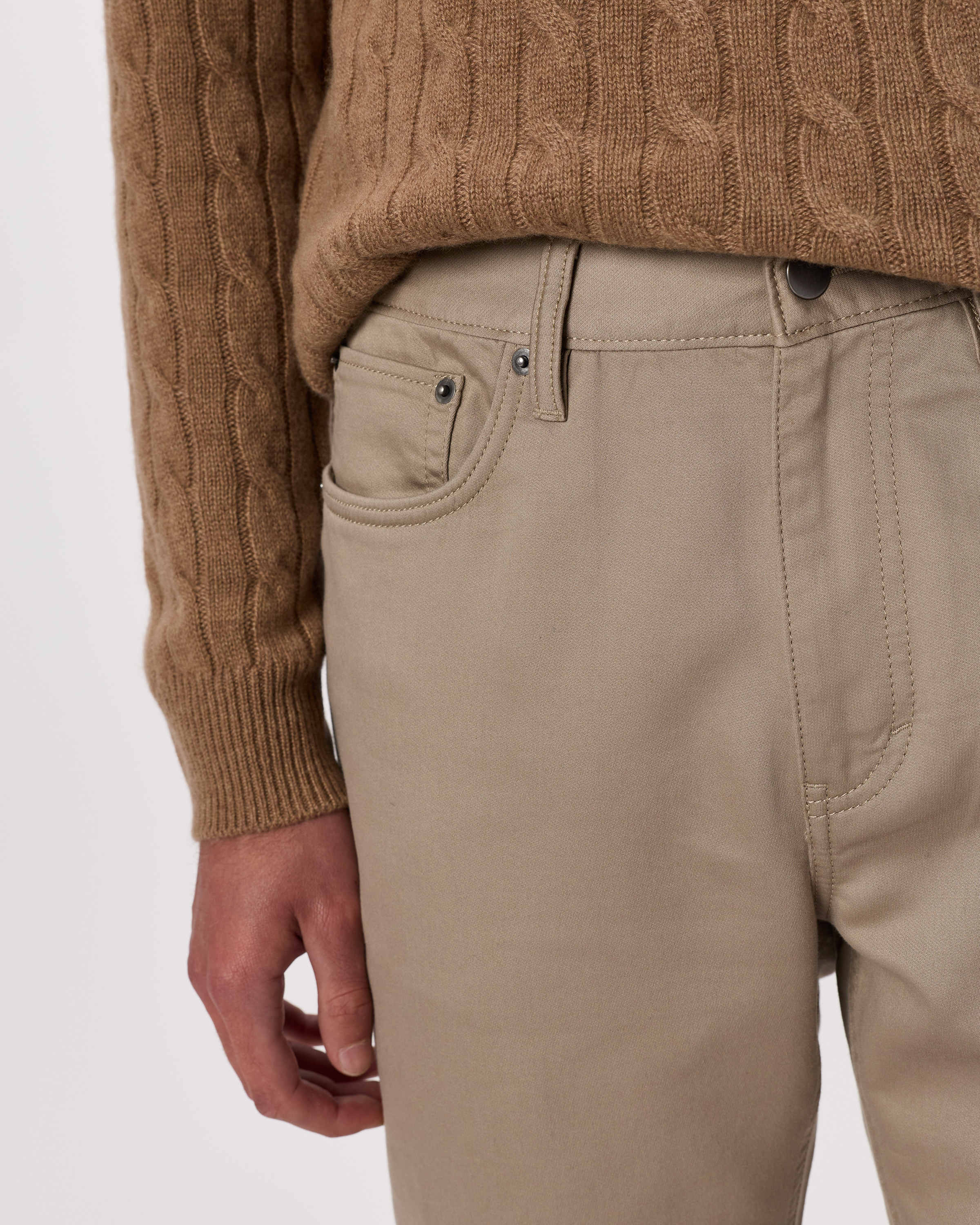 Comfort Stretch Traveler 5-Pocket Pants in Sand Dune