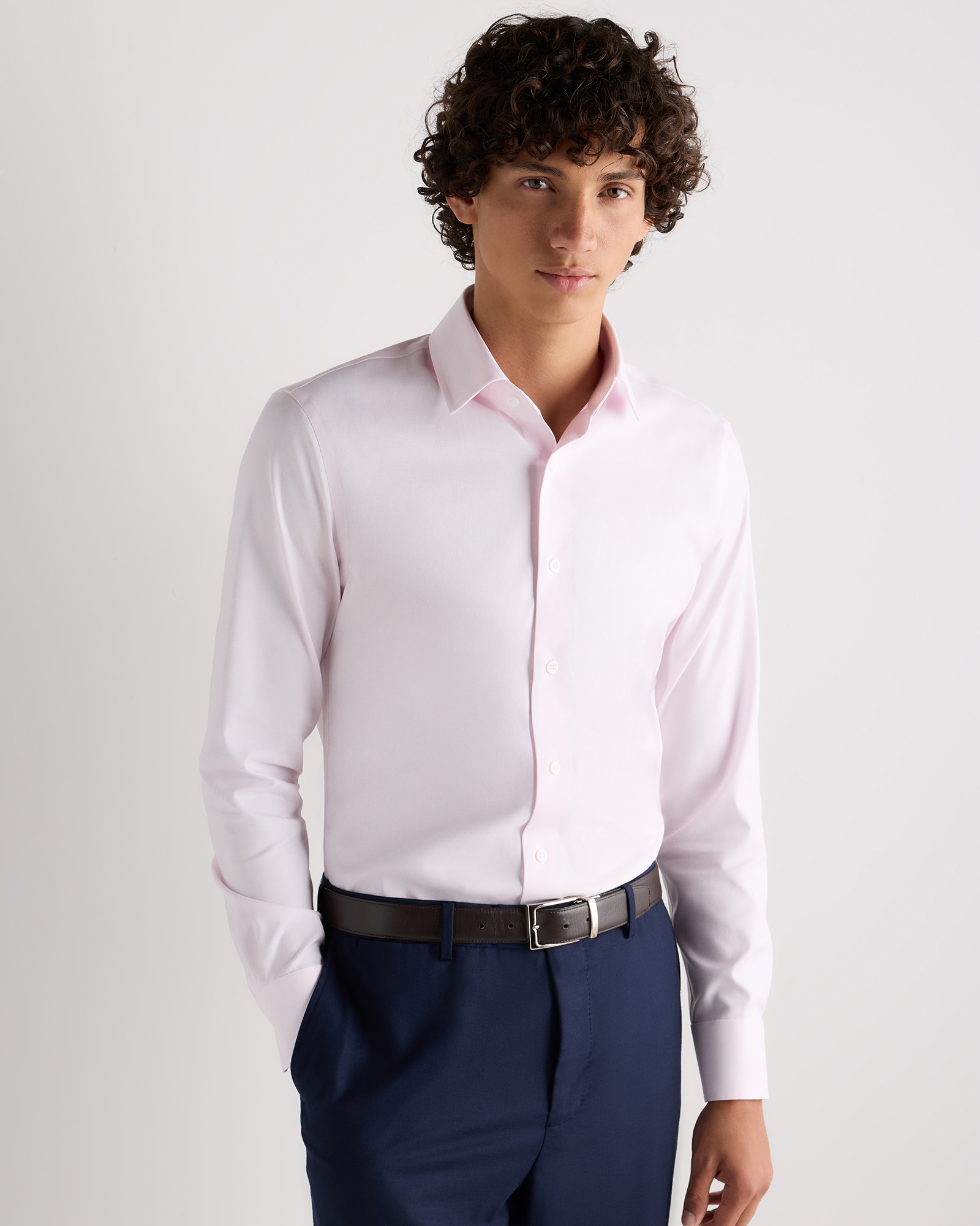 Light Pink Organic Cotton Oxford Non-Iron Dress Shirt