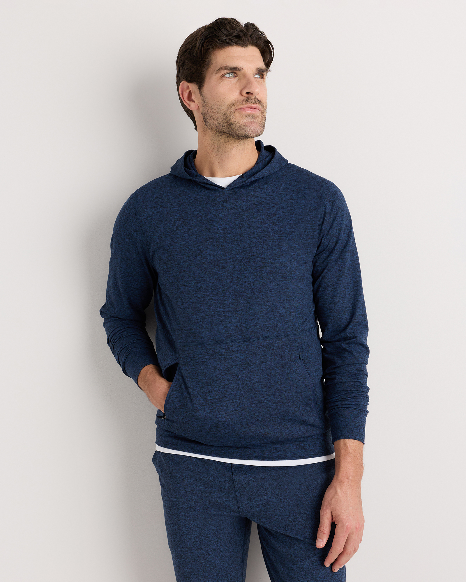 Heather Navy Flowknit Performance Hoodie