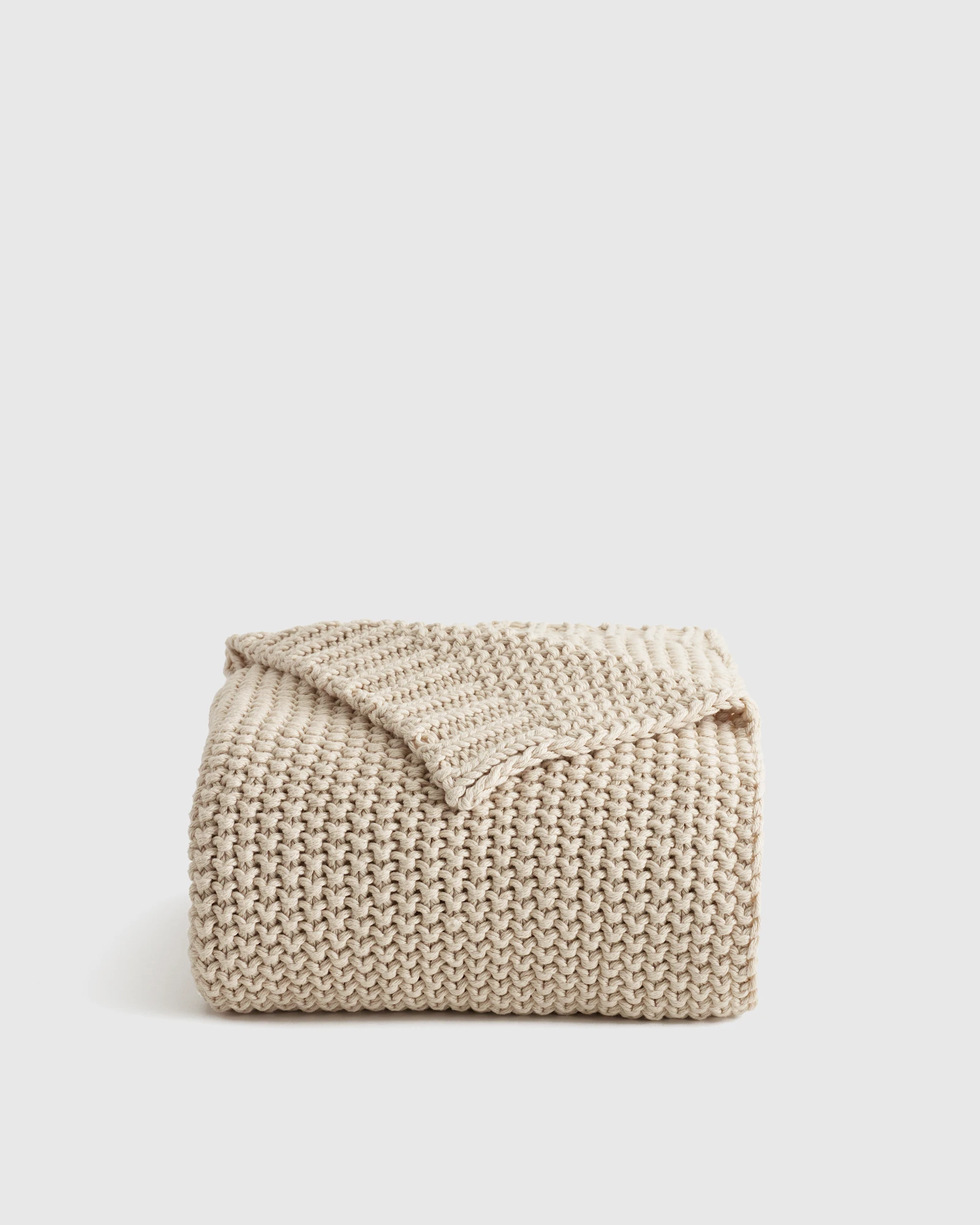 Cotton Fisherman Throw - Dried Sage