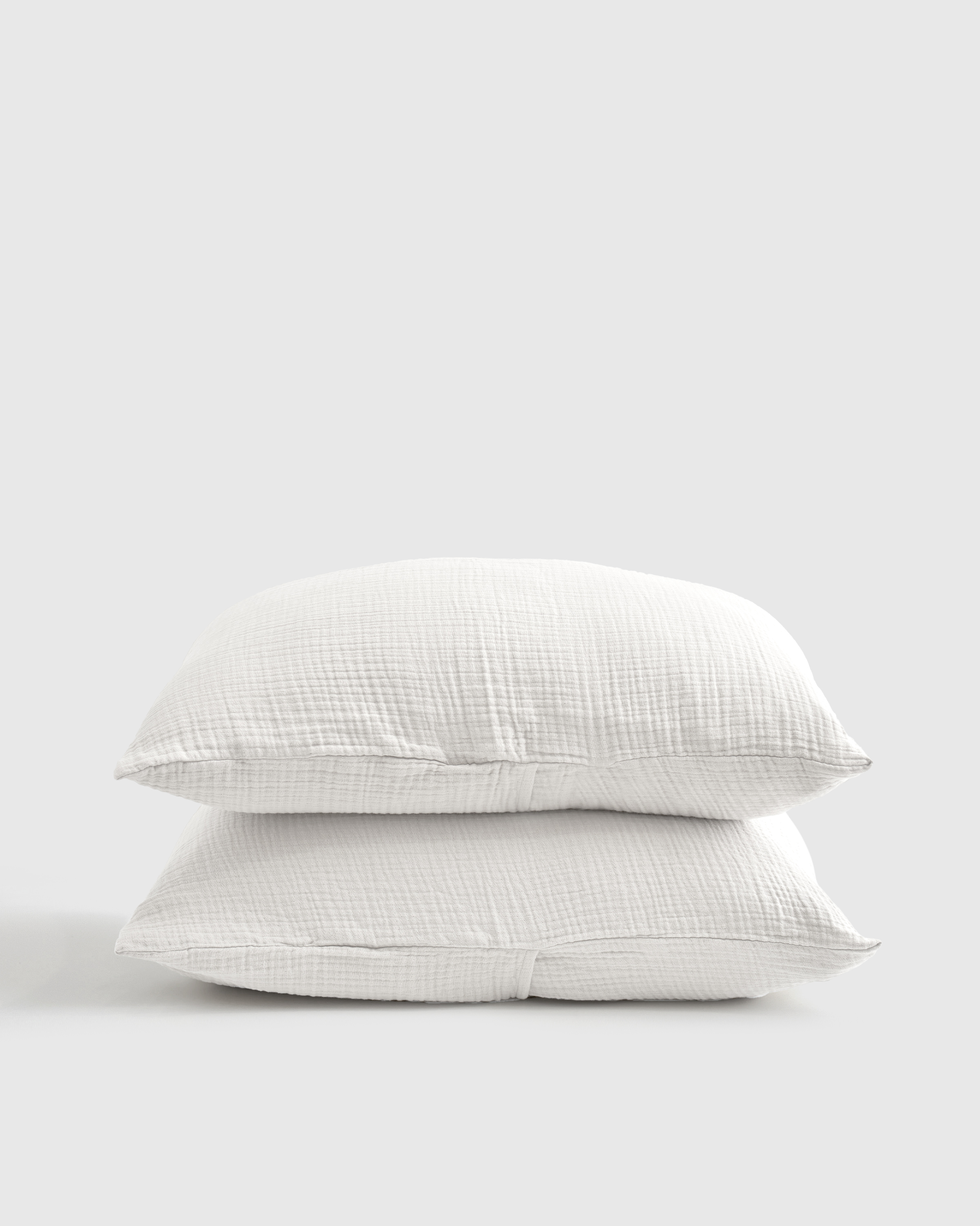 Organic Airy Gauze Sham Set, White, King
