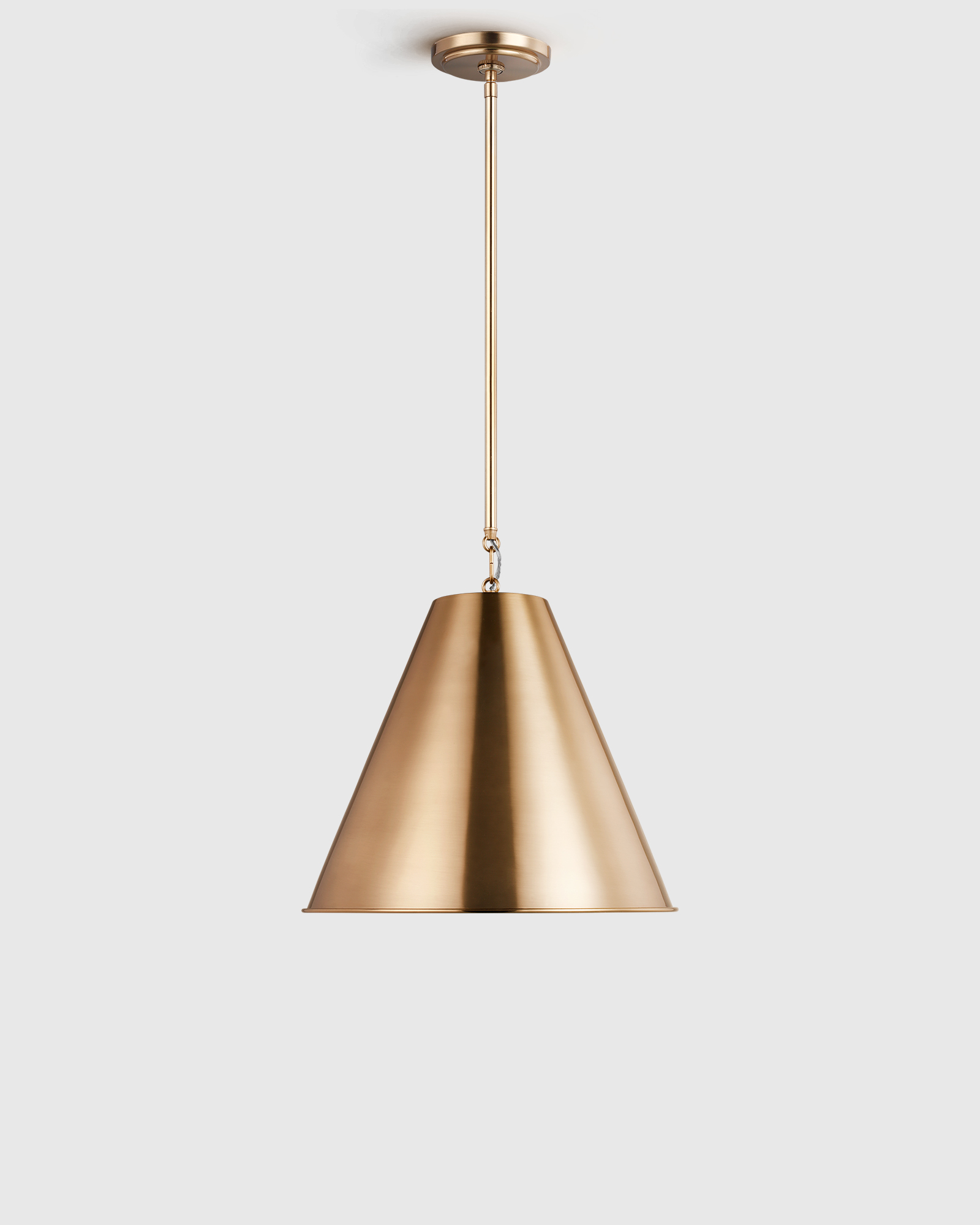 Simple Steel Shade Pendant - Brass 2