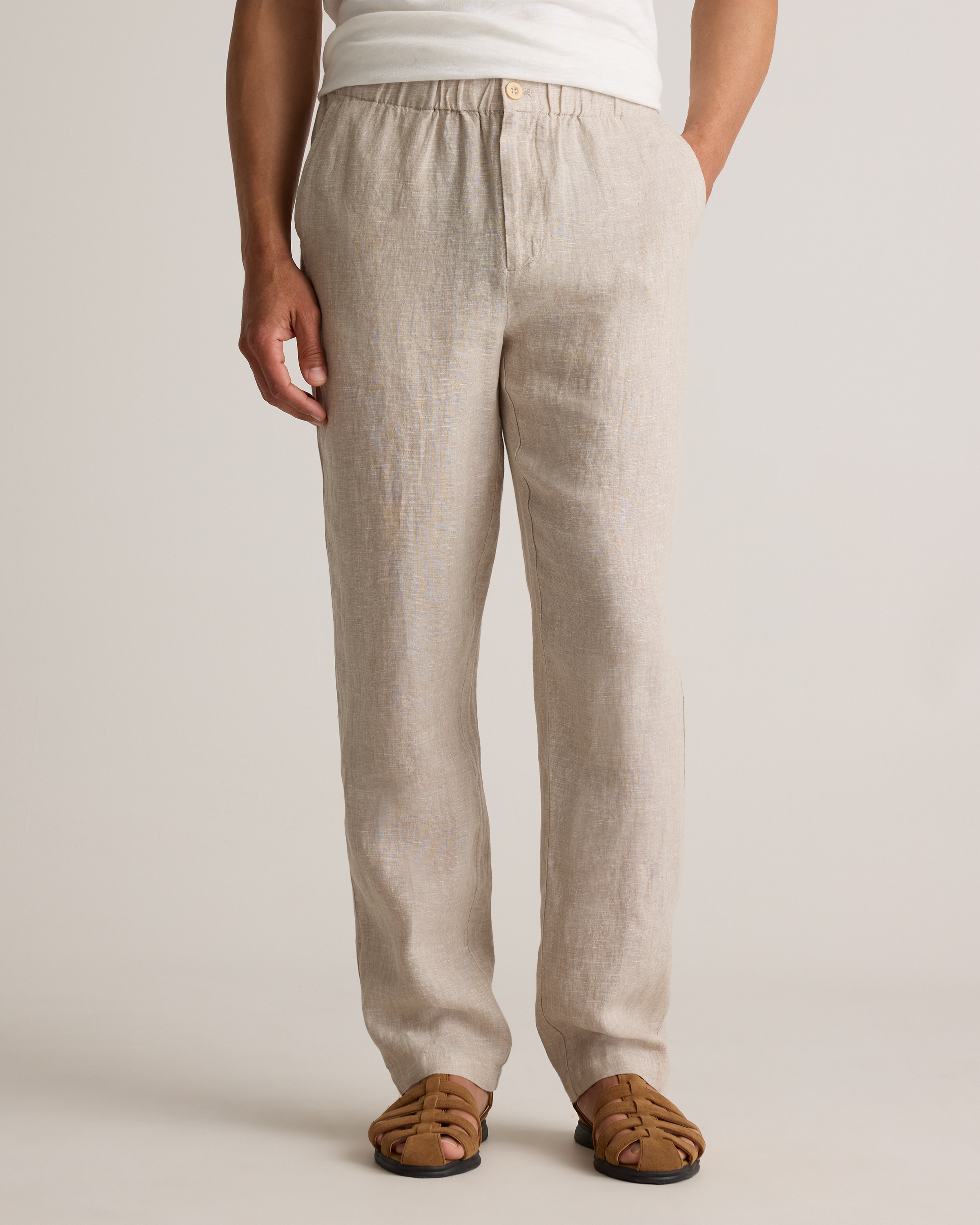 Quince Men's 100% European Linen Pants In Flax