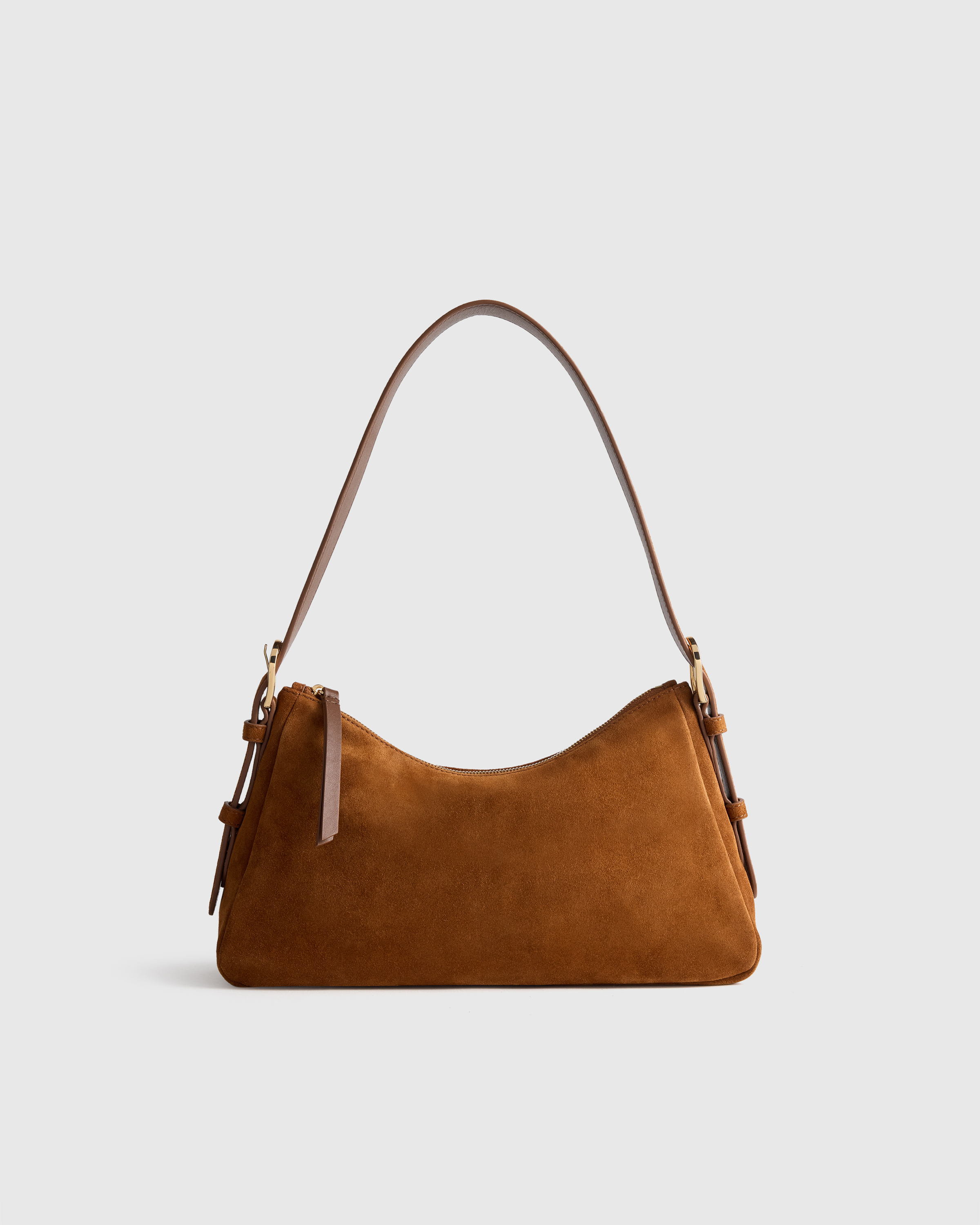 Whiskey Italian Suede Small Shoulder Bag
